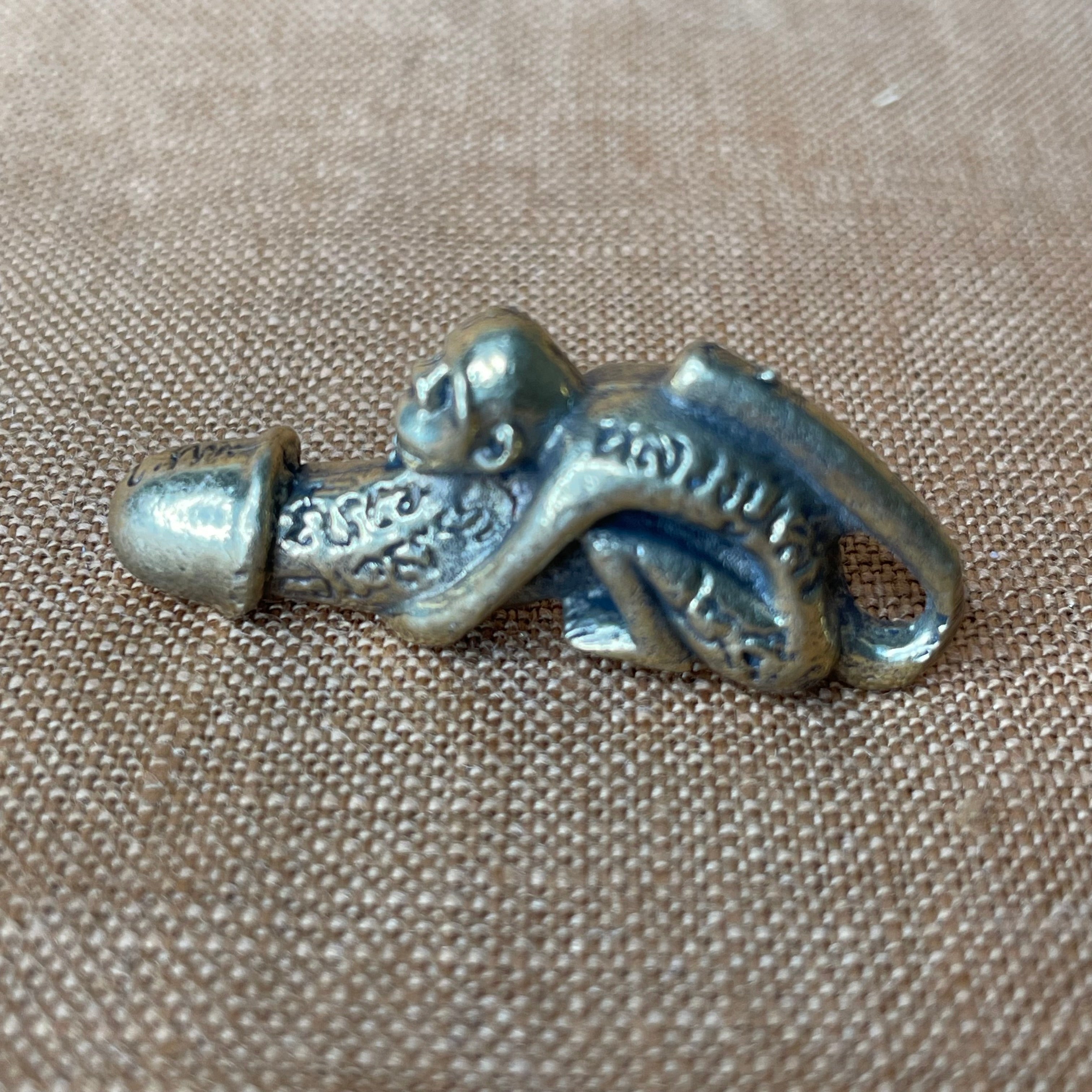 Modern Thai Palad Khik Amulet with Monkey / Hanuman Figure