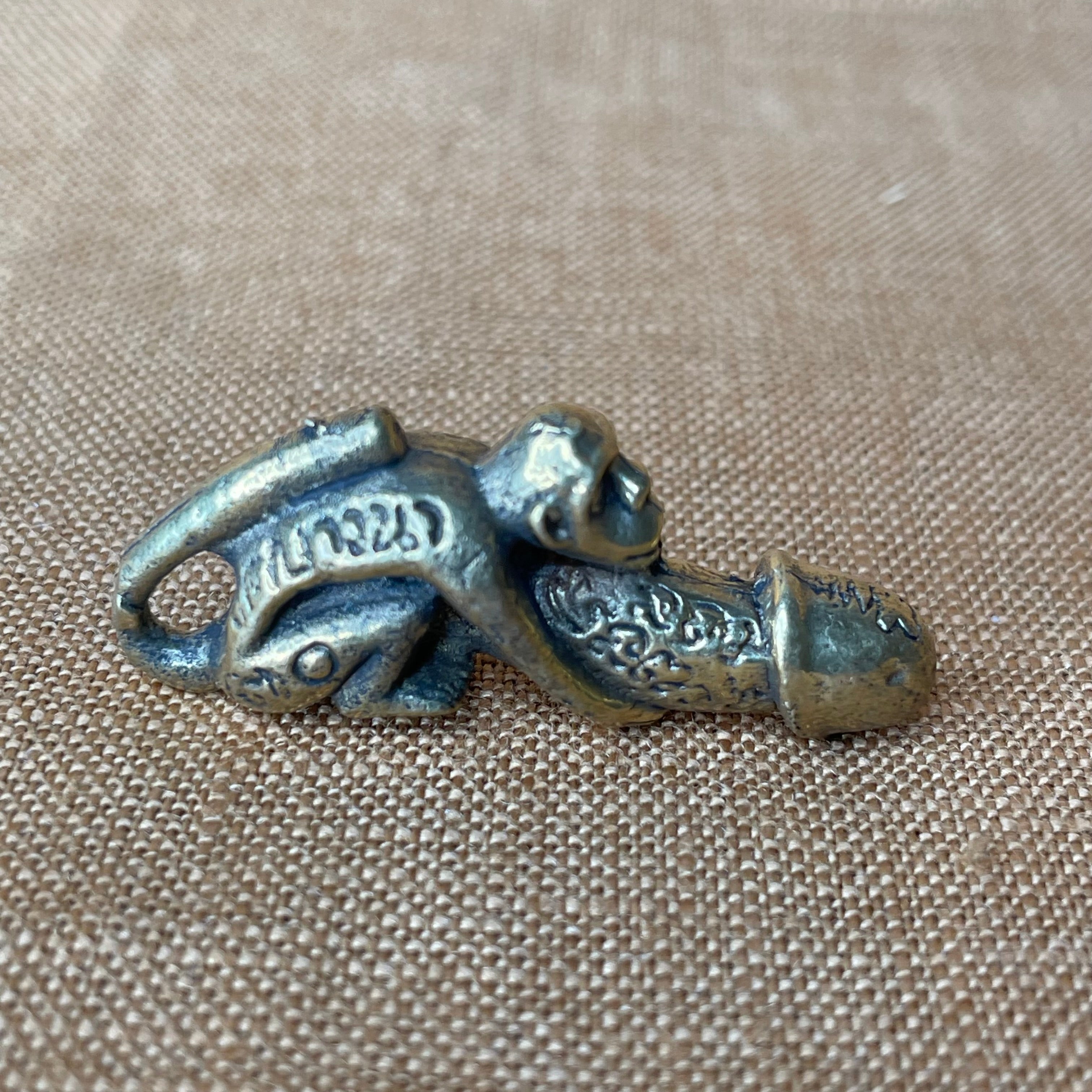 Modern Thai Palad Khik Amulet with Monkey / Hanuman Figure