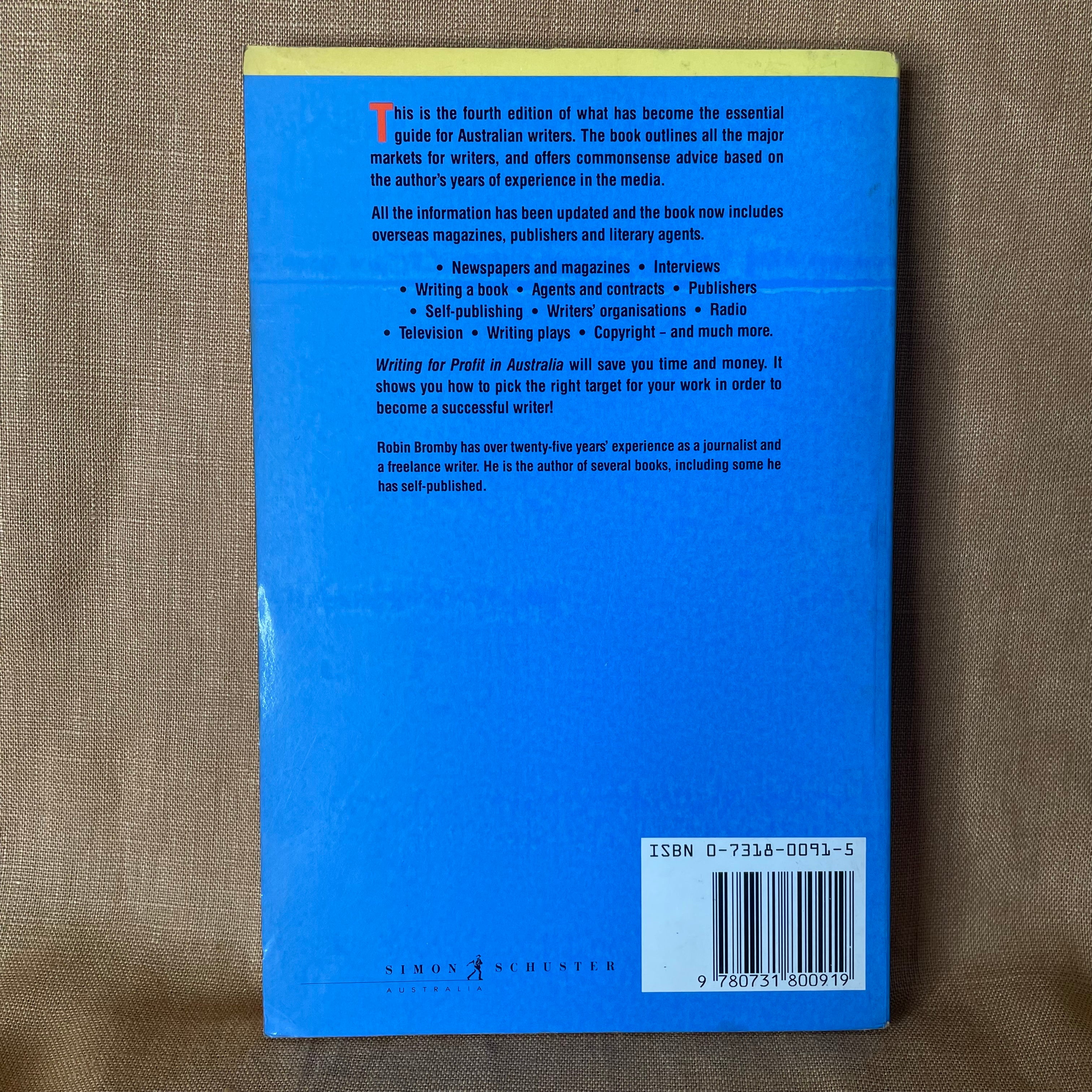 Writing for Profit in Australia — Robin Bromby