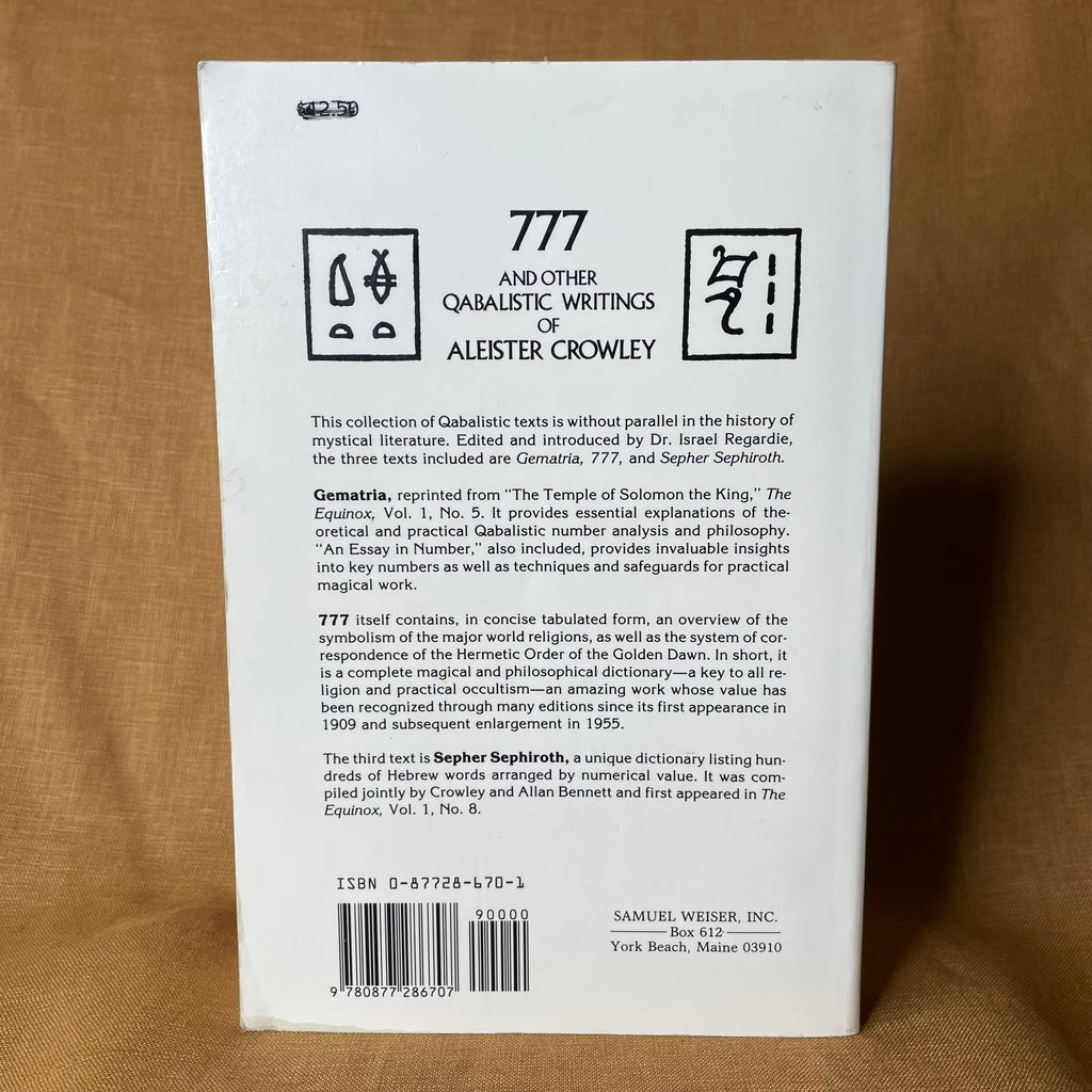 777 and Other Qabalistic Writings of Aleister Crowley