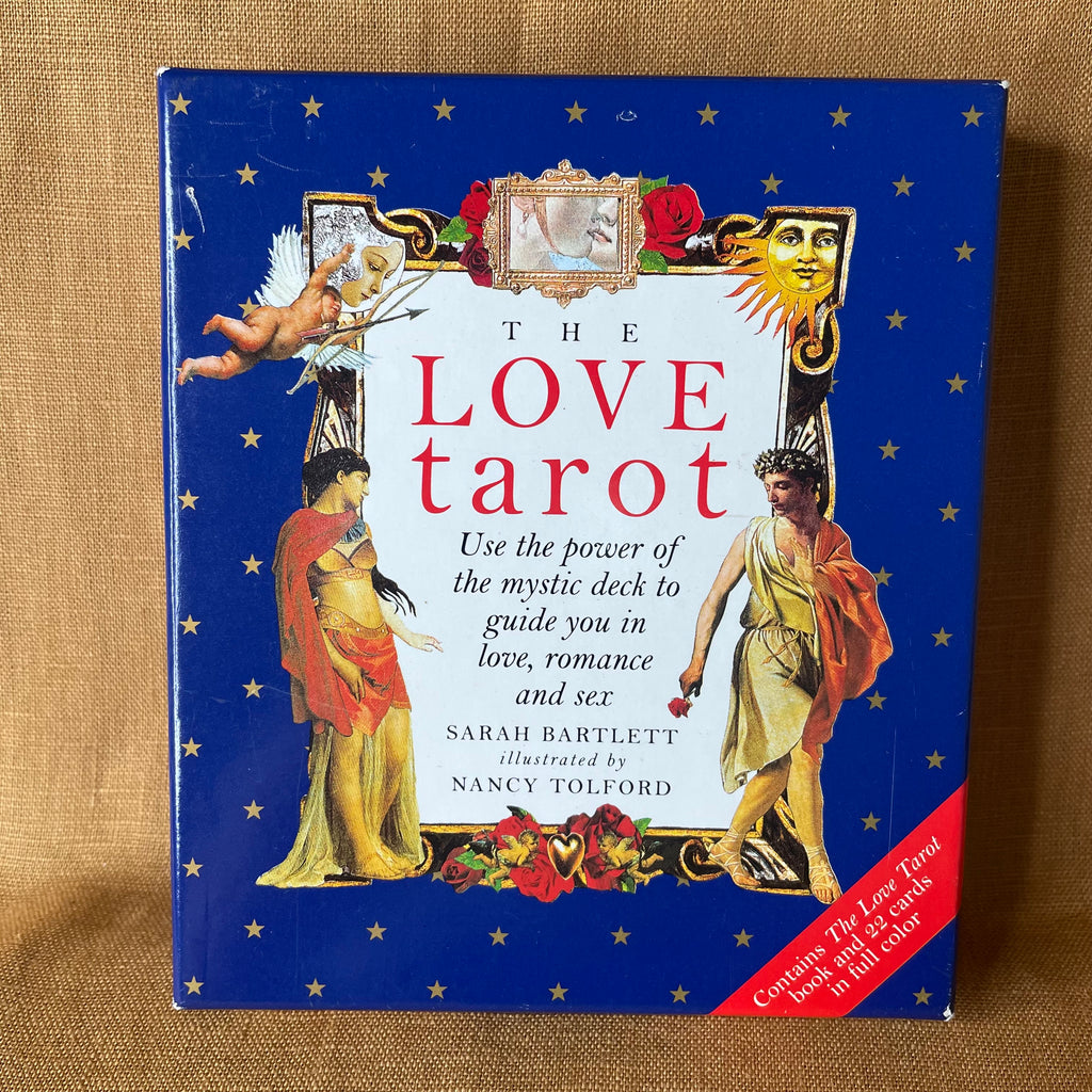 The Love Tarot by Sarah Bartlett, illustrated by Nancy Tolford — 22-Card Tarot Set with Book