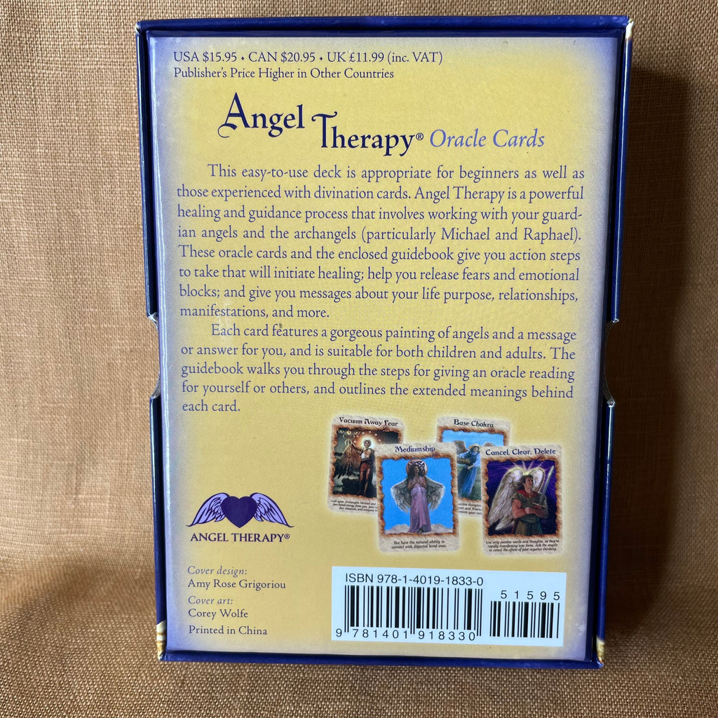 Angel Therapy Oracle Cards by Doreen Virtue — 44-Card Deck & Guidebook