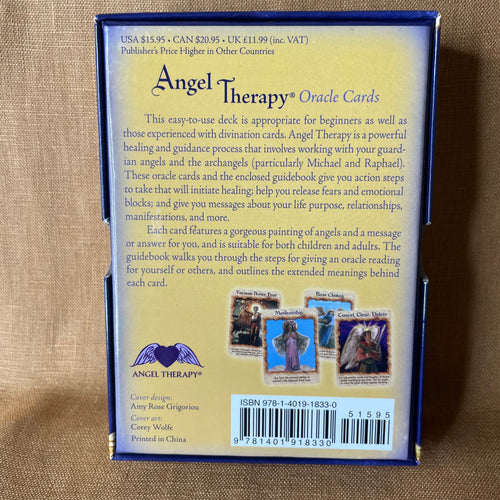 Angel Therapy Oracle Cards by Doreen Virtue — 44-Card Deck & Guidebook
