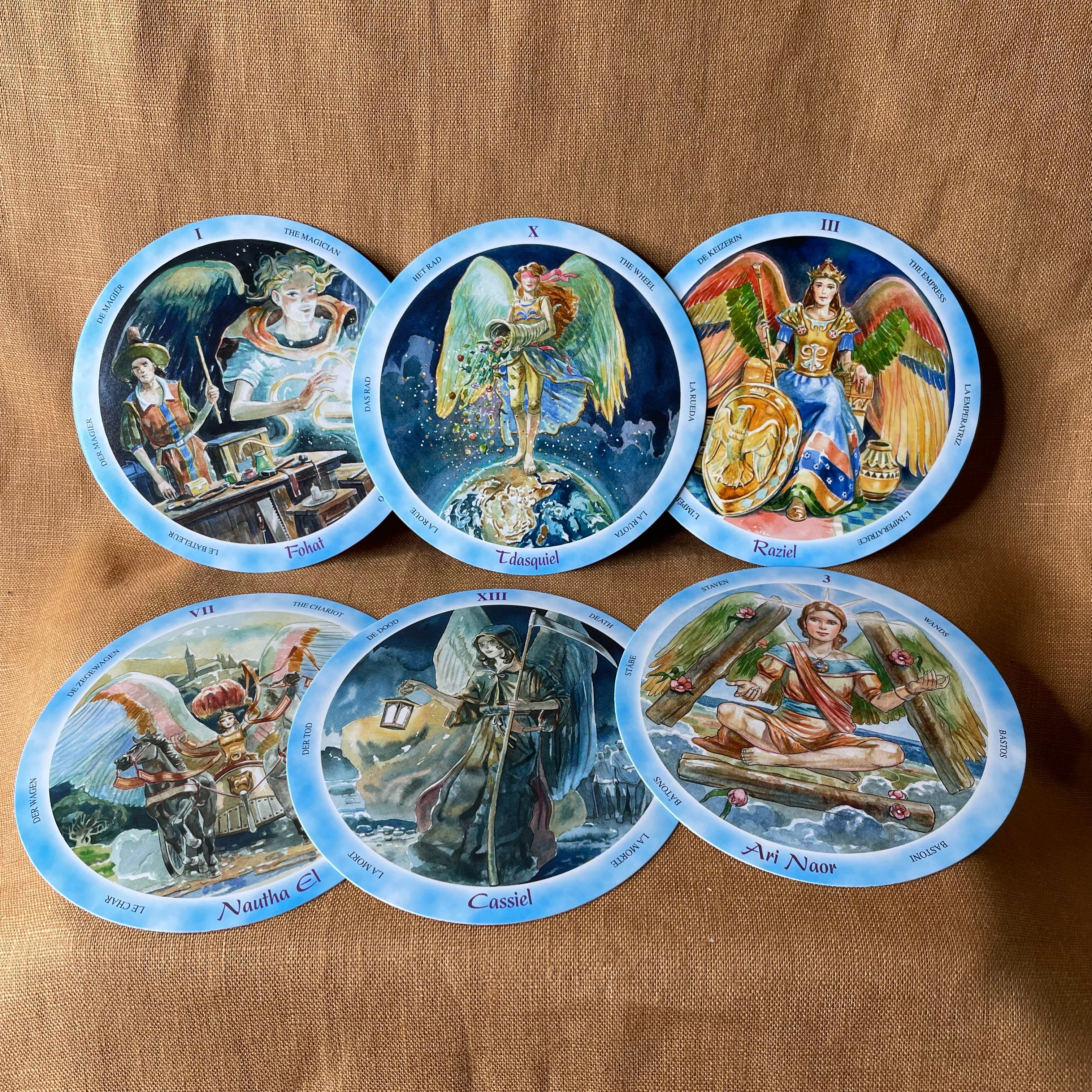 Shining Angels Tarot by Giuditta Dembech — 78 Round Tarot Cards