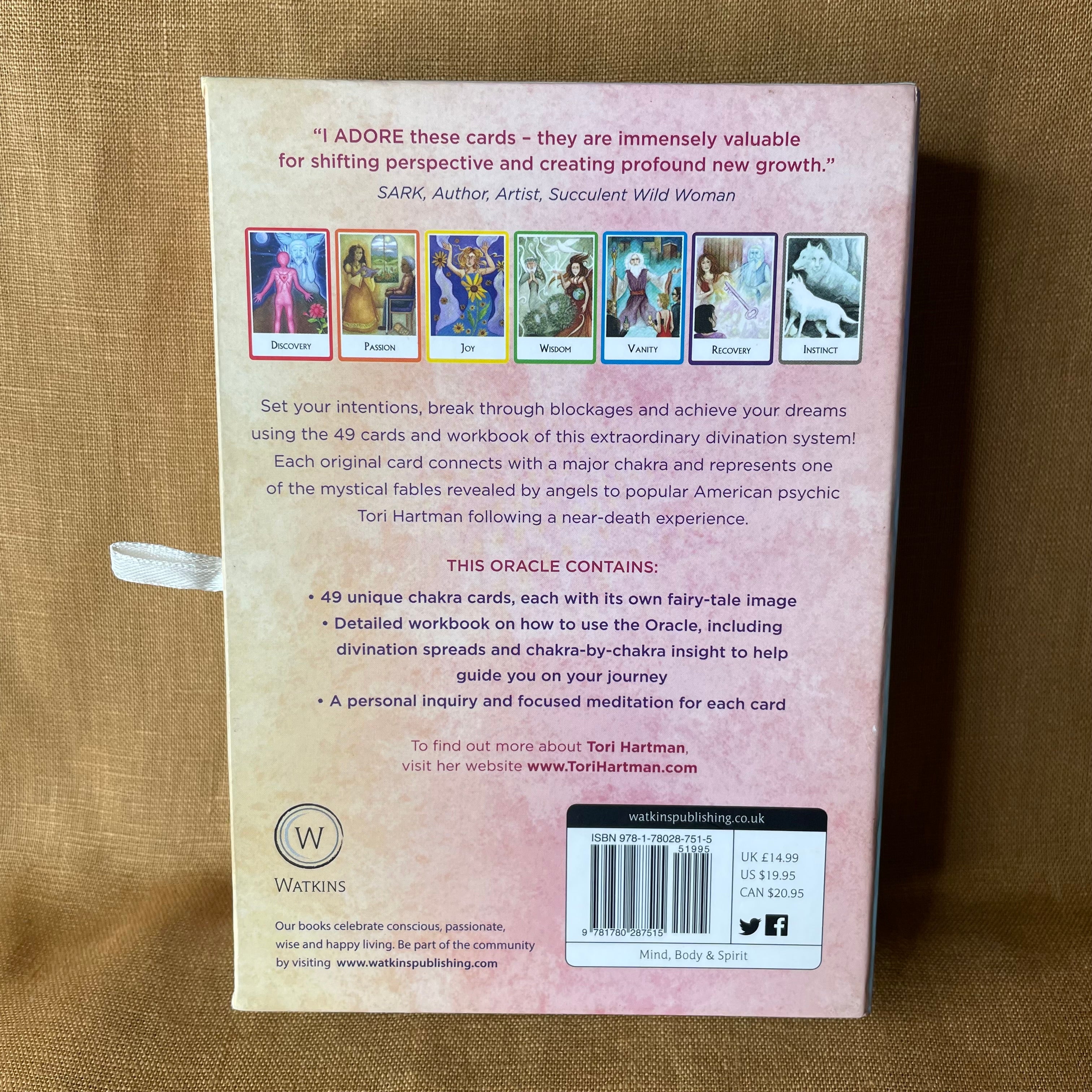 Chakra Wisdom Oracle Cards by Tori Hartman — 49-Card Deck & Guidebook