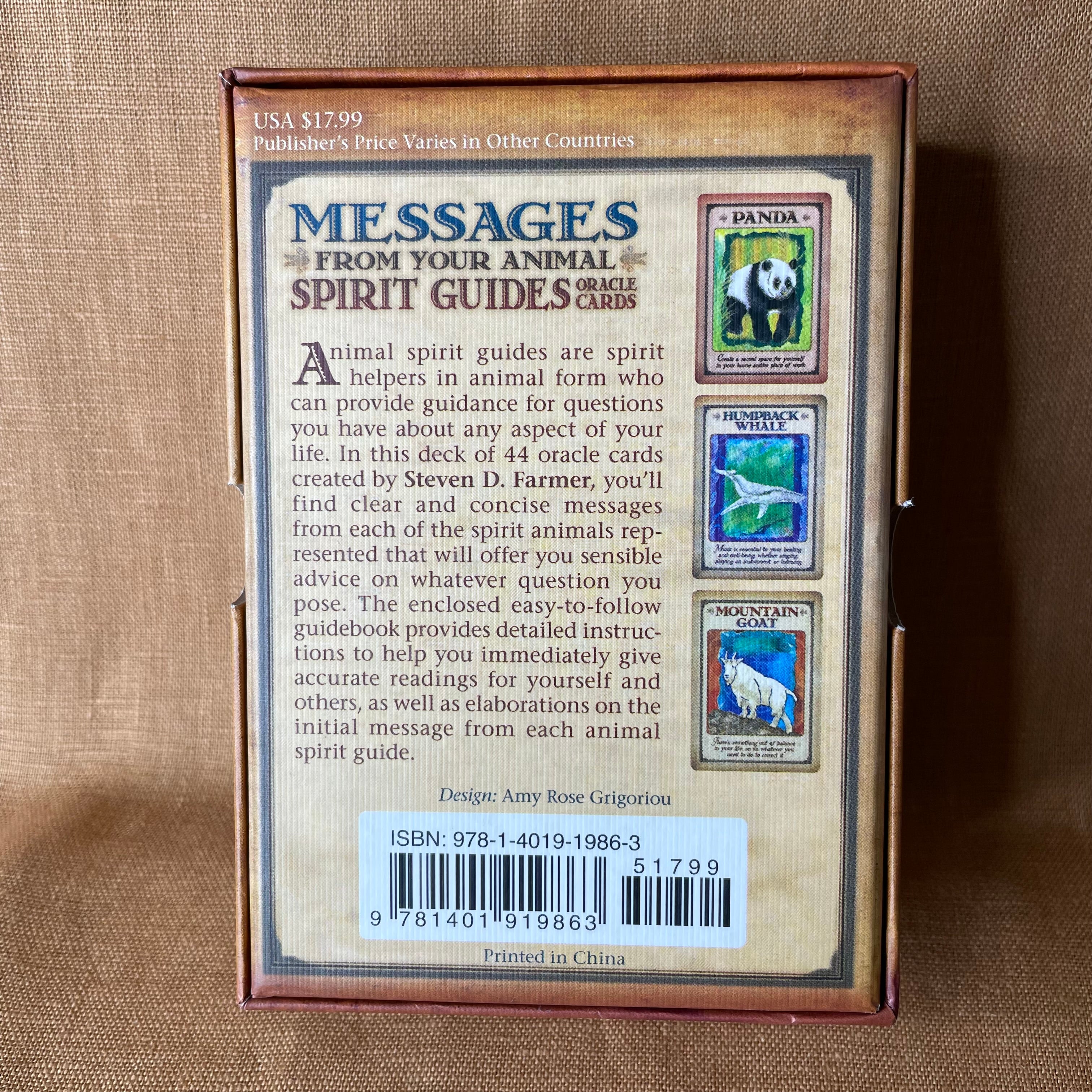 Messages from Your Animal Spirit Guides Oracle Cards by Steven D. Farmer — 44-Card Deck & Guidebook