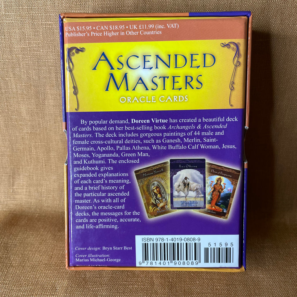 Ascended Masters Oracle Cards by Doreen Virtue — 44-Card Deck & Guidebook