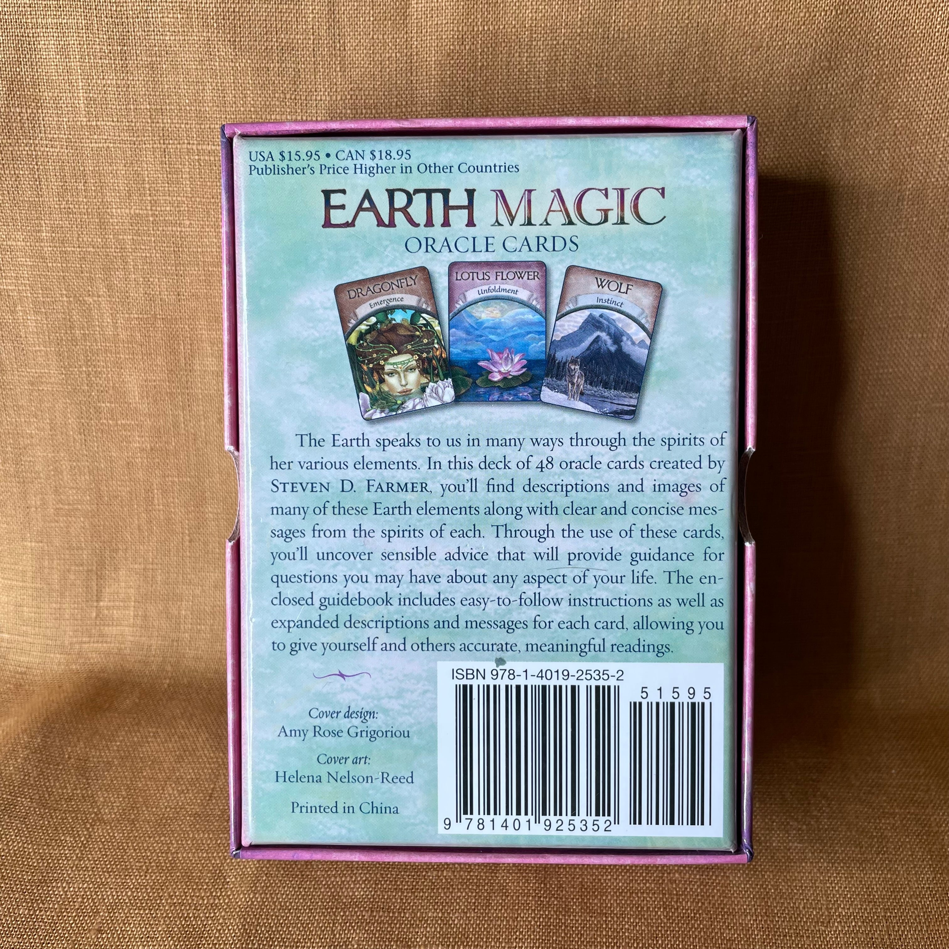 Earth Magic Oracle Cards by Steven D. Farmer — 48-Card Deck & Guidebook