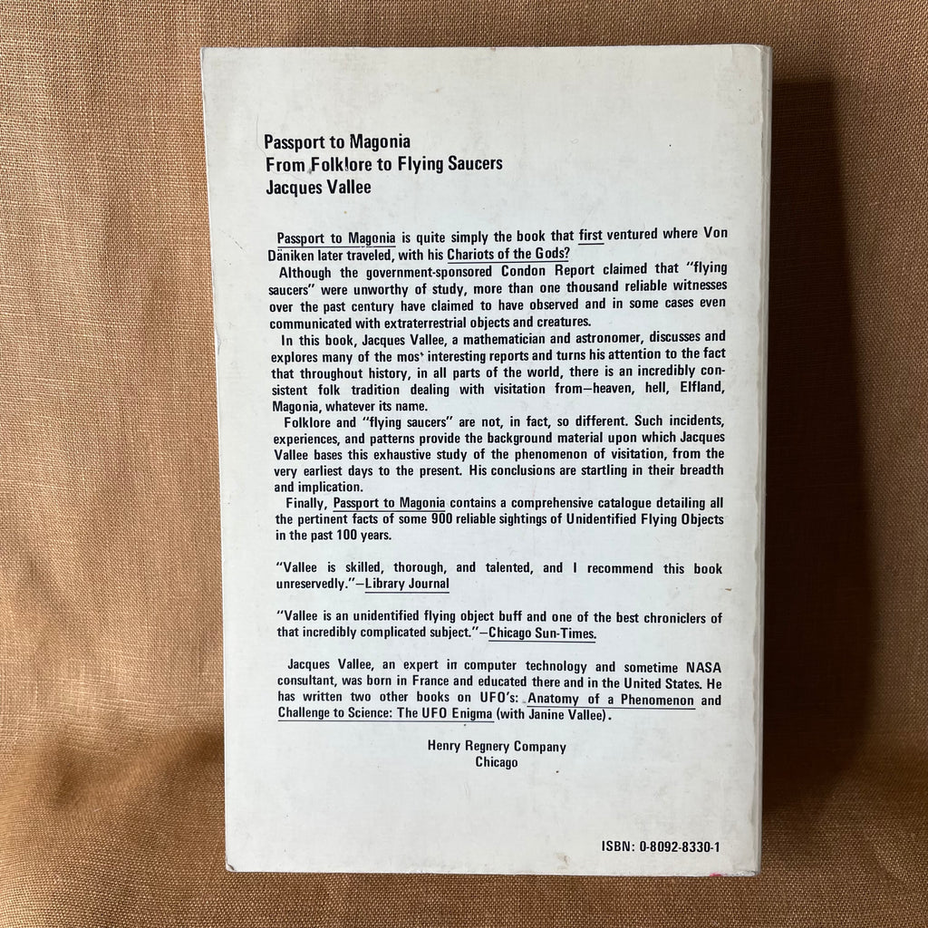 Passport to Magonia: From Folklore to Flying Saucers — Jacques Vallée