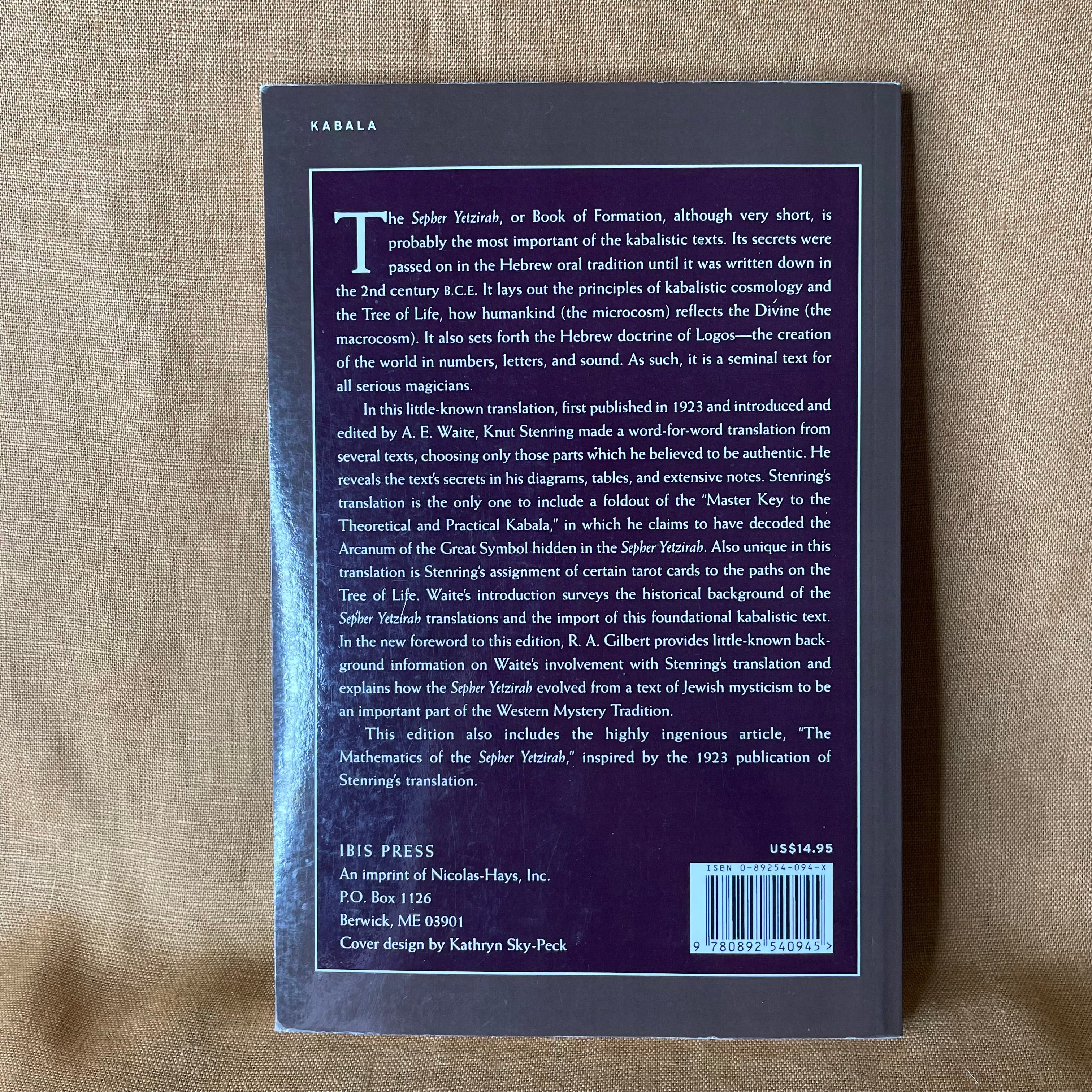 The Book of Formation or Sepher Yetzirah - Rabbi Akiba Ben Joseph