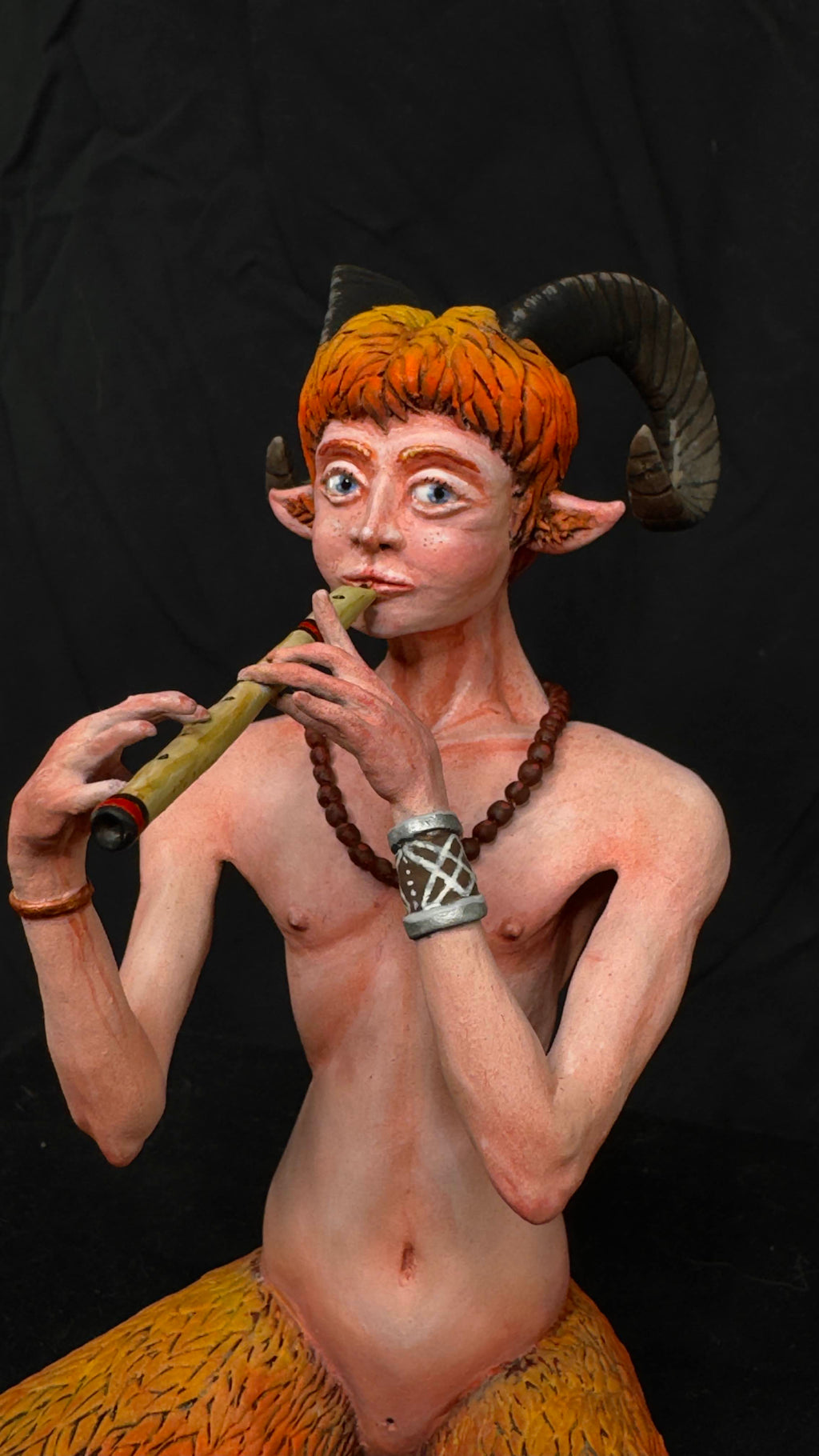 Faun handmade polymer clay sculpture
