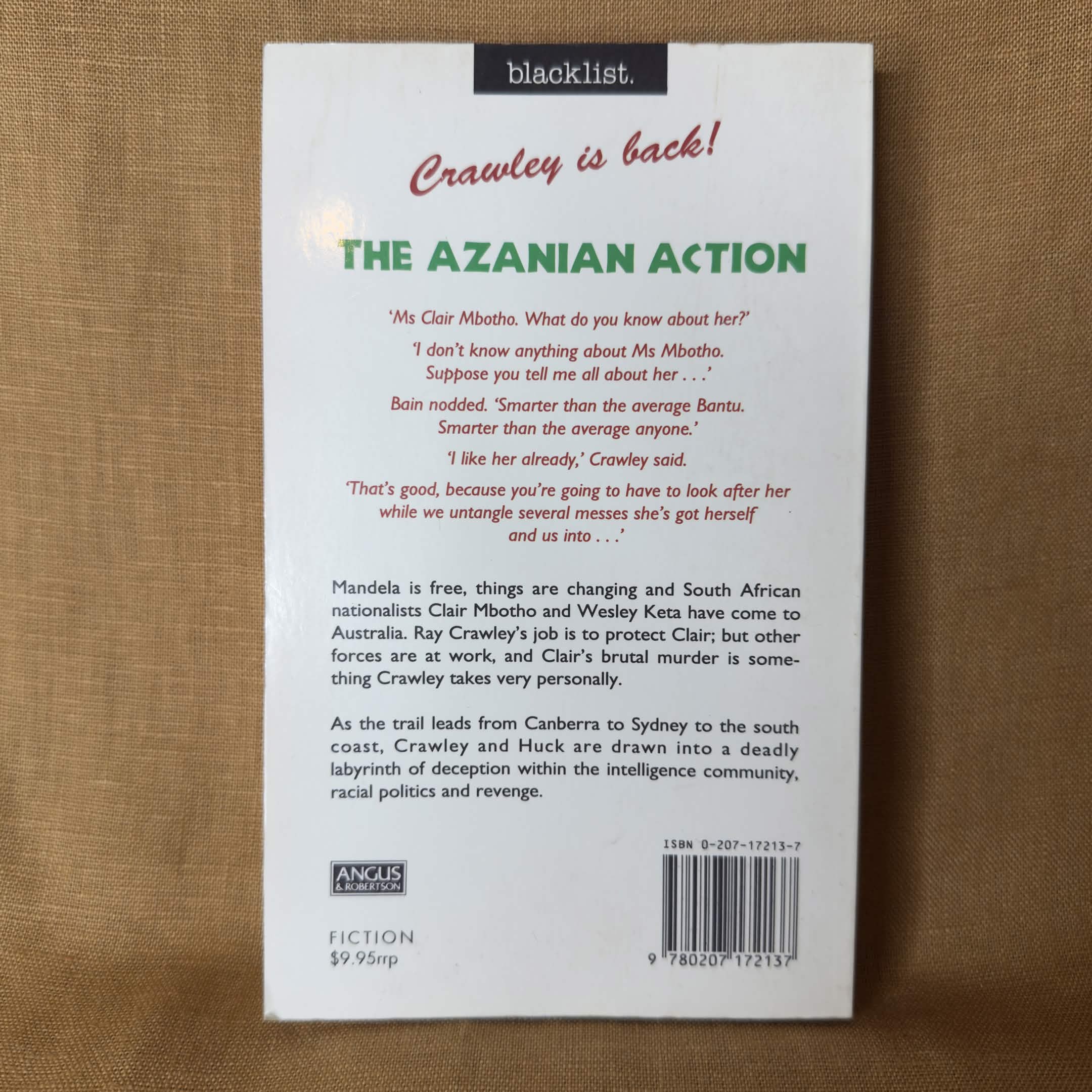 The Azanian Action — Peter Corris