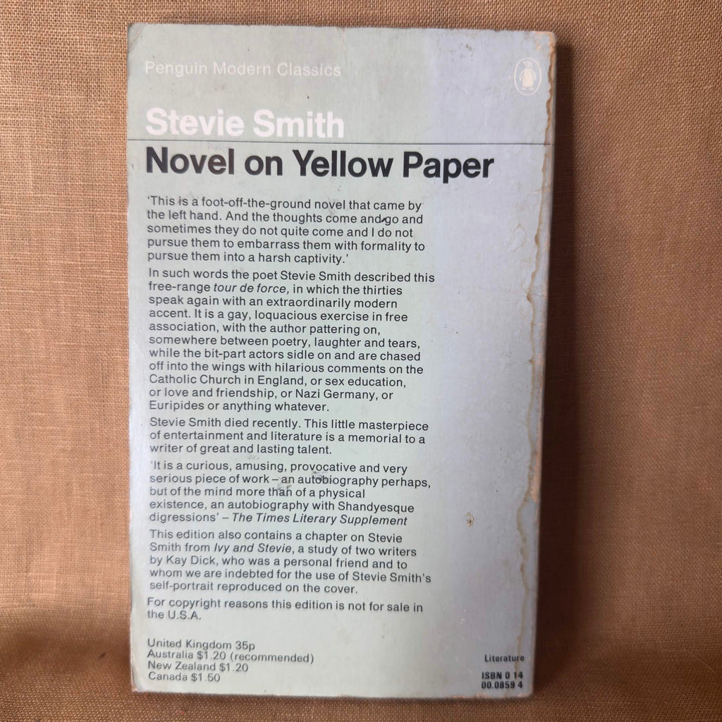 Novel on Yellow Paper - Stevie Smith