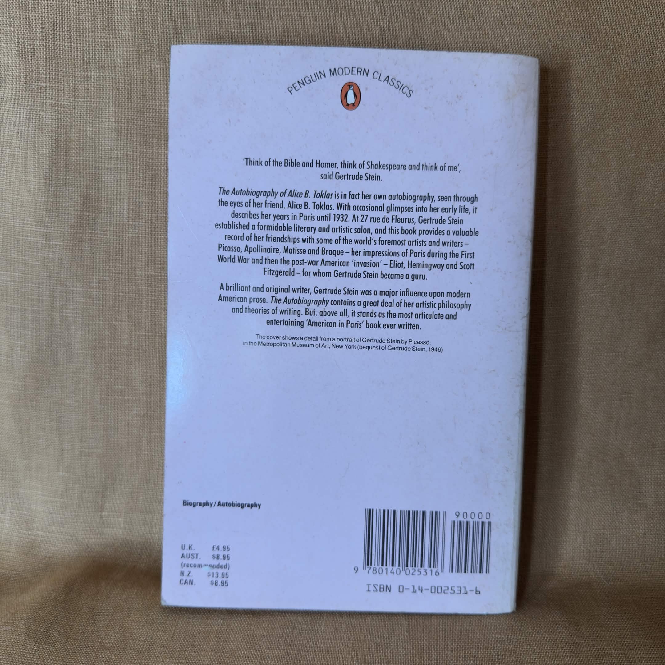 The Autobiography of Alice B. Toklas - Gertrude Stein