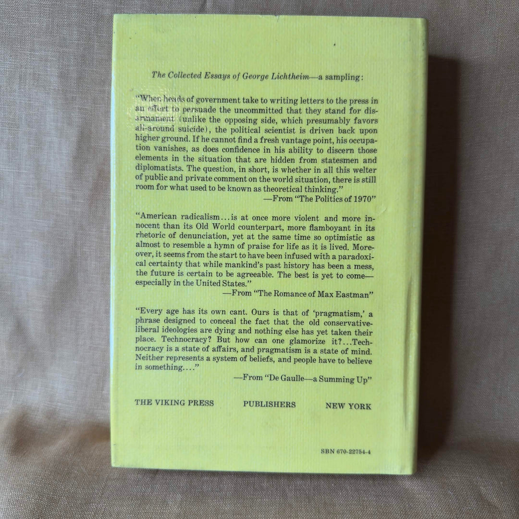 Collected Essays — George Lichtheim