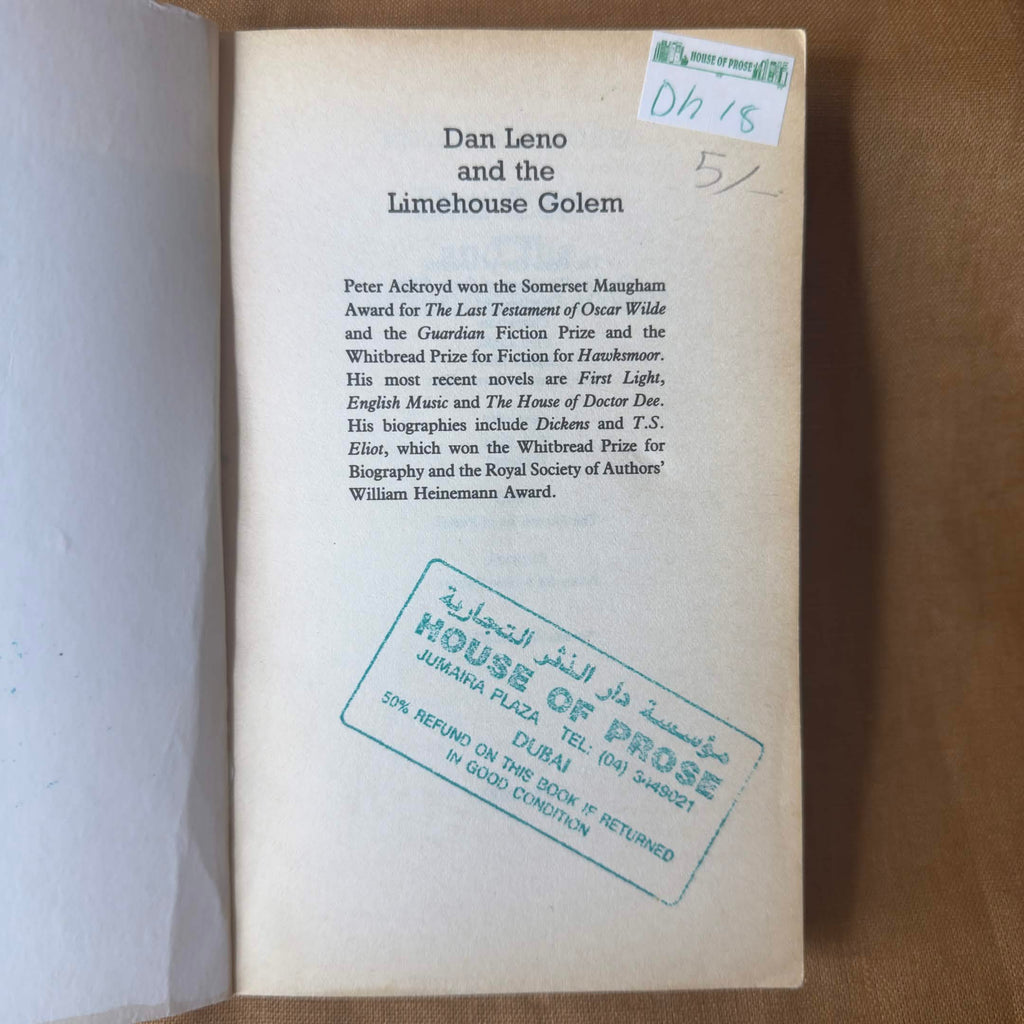 Dan Leno and the Limehouse Golem — Peter Ackroyd