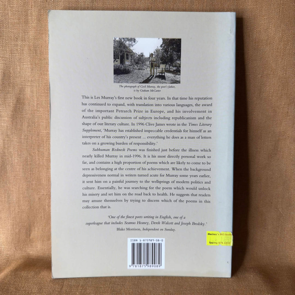 Subhuman Redneck Poems — Les Murray