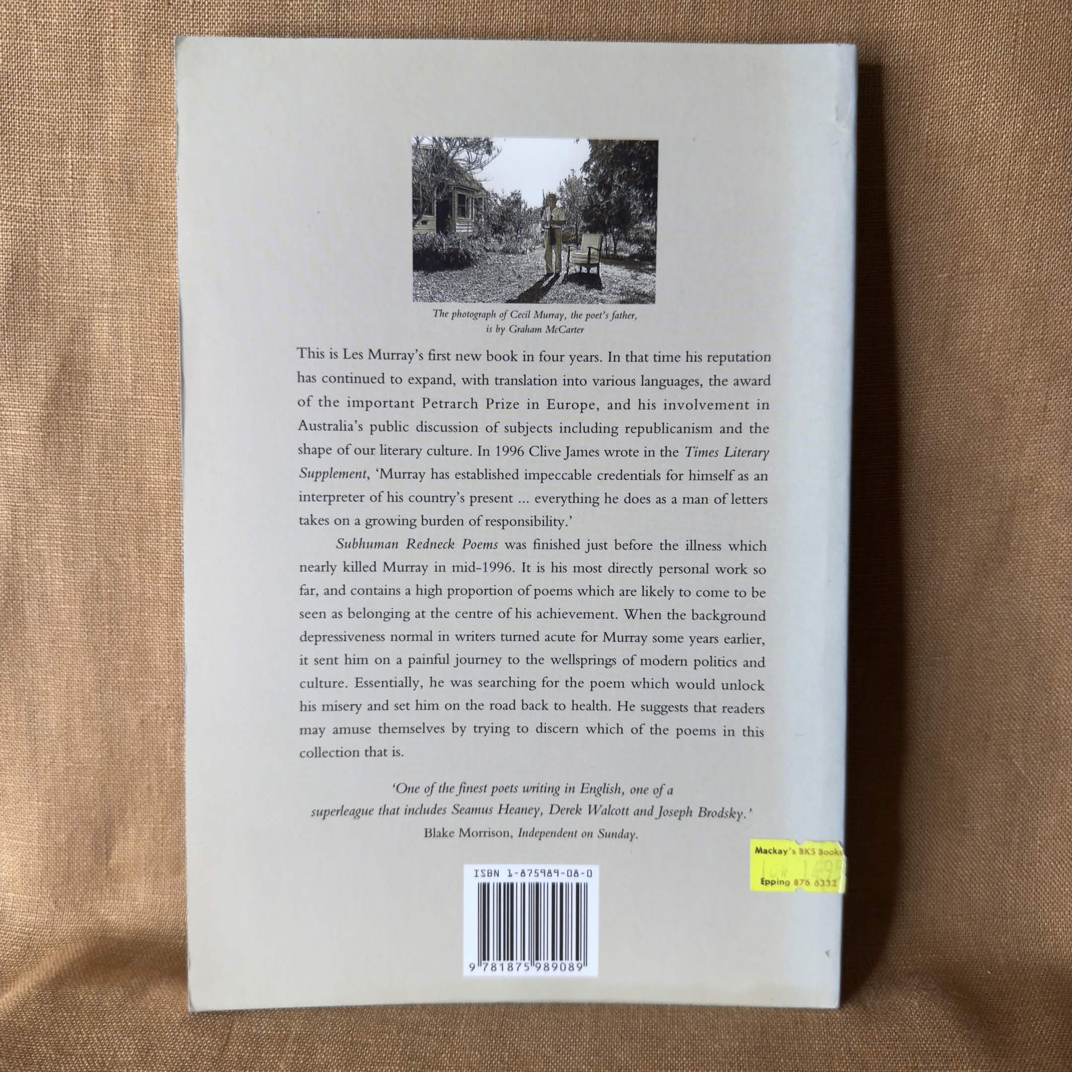 Subhuman Redneck Poems — Les Murray