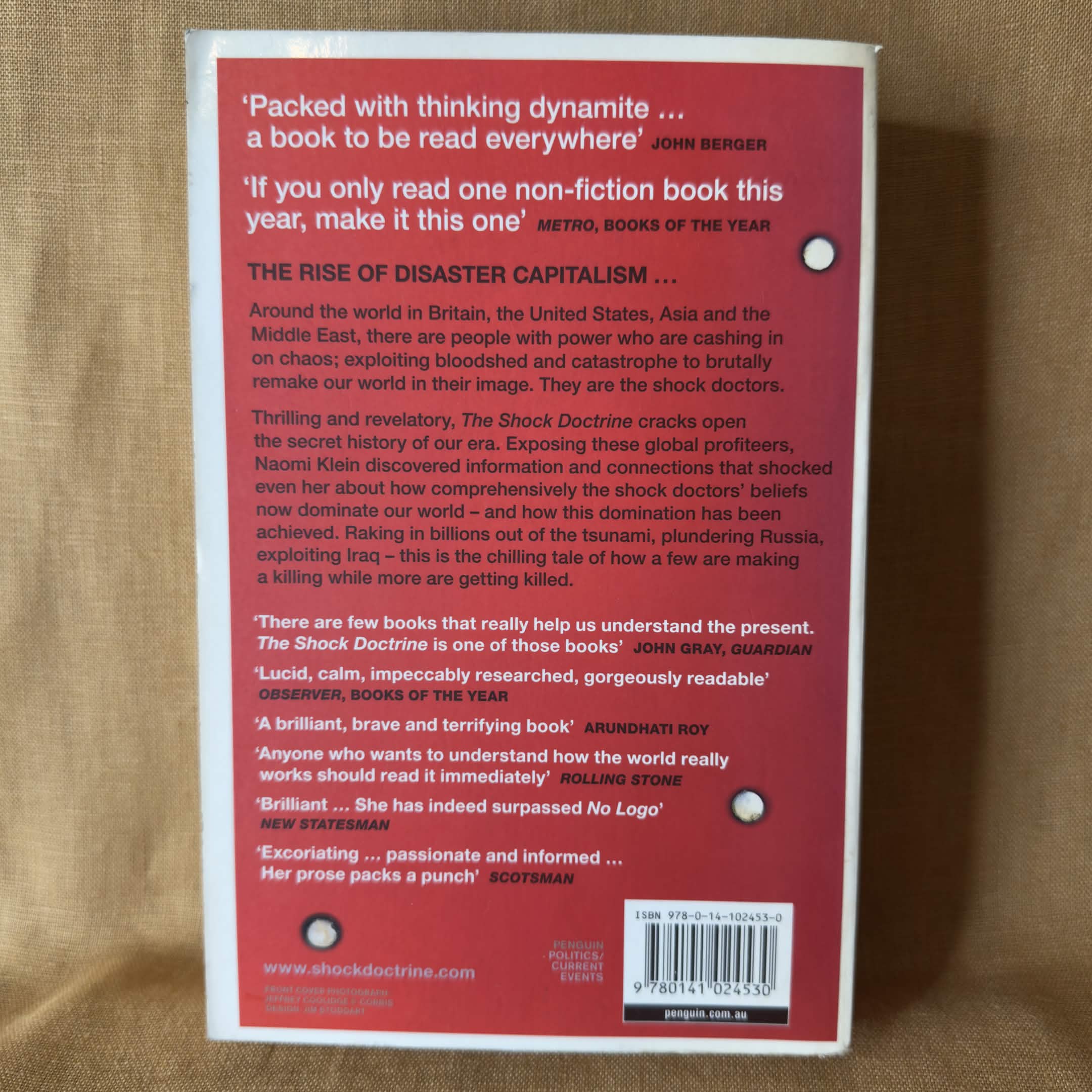The Shock Doctrine: The Rise of Disaster Capitalism — Naomi Klein