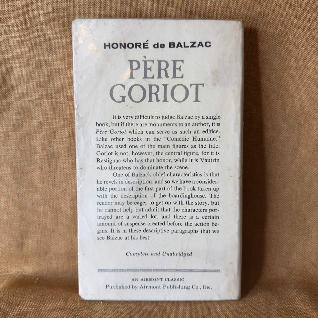 Père Goriot — Honoré de Balzac