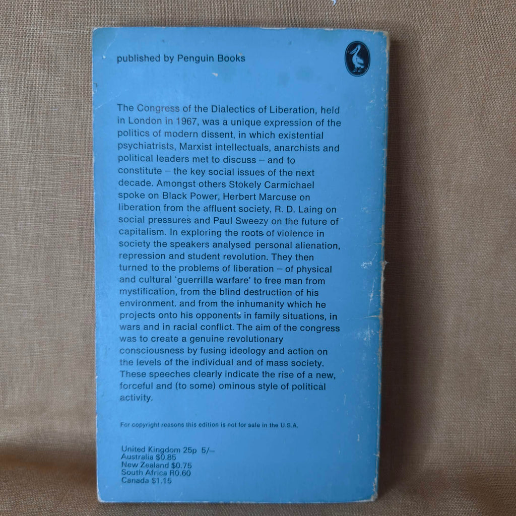 The Dialectics of Liberation — edited by David Cooper
