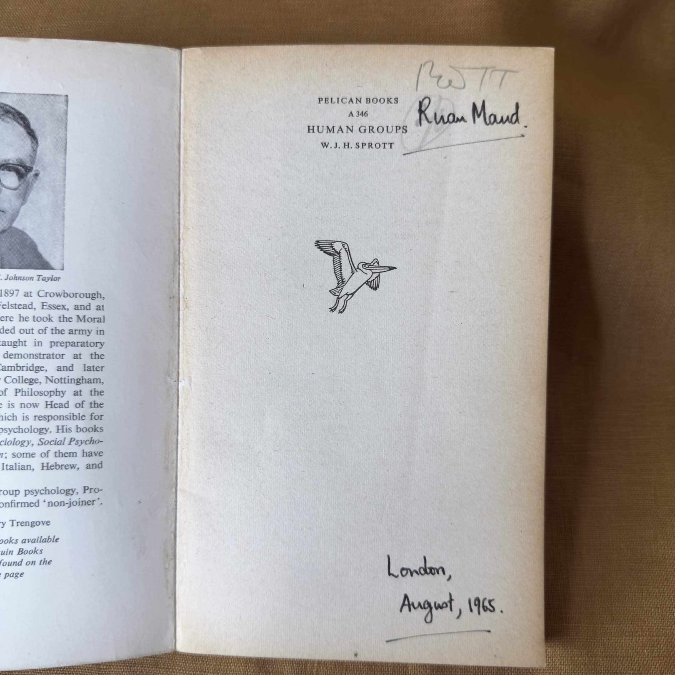Human Groups — W. J. H. Sprott