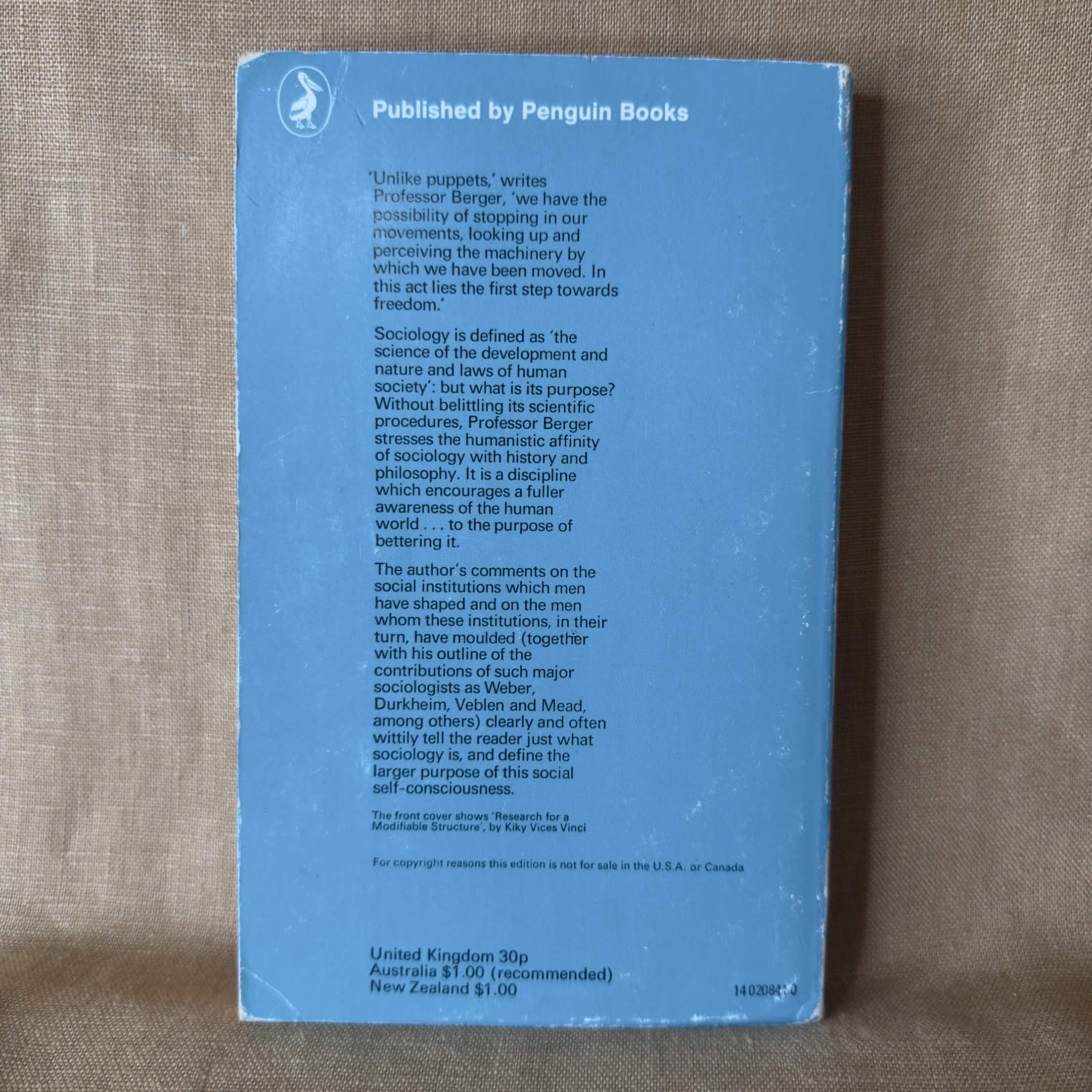 Invitation to Sociology: A Humanistic Perspective — Peter L. Berger