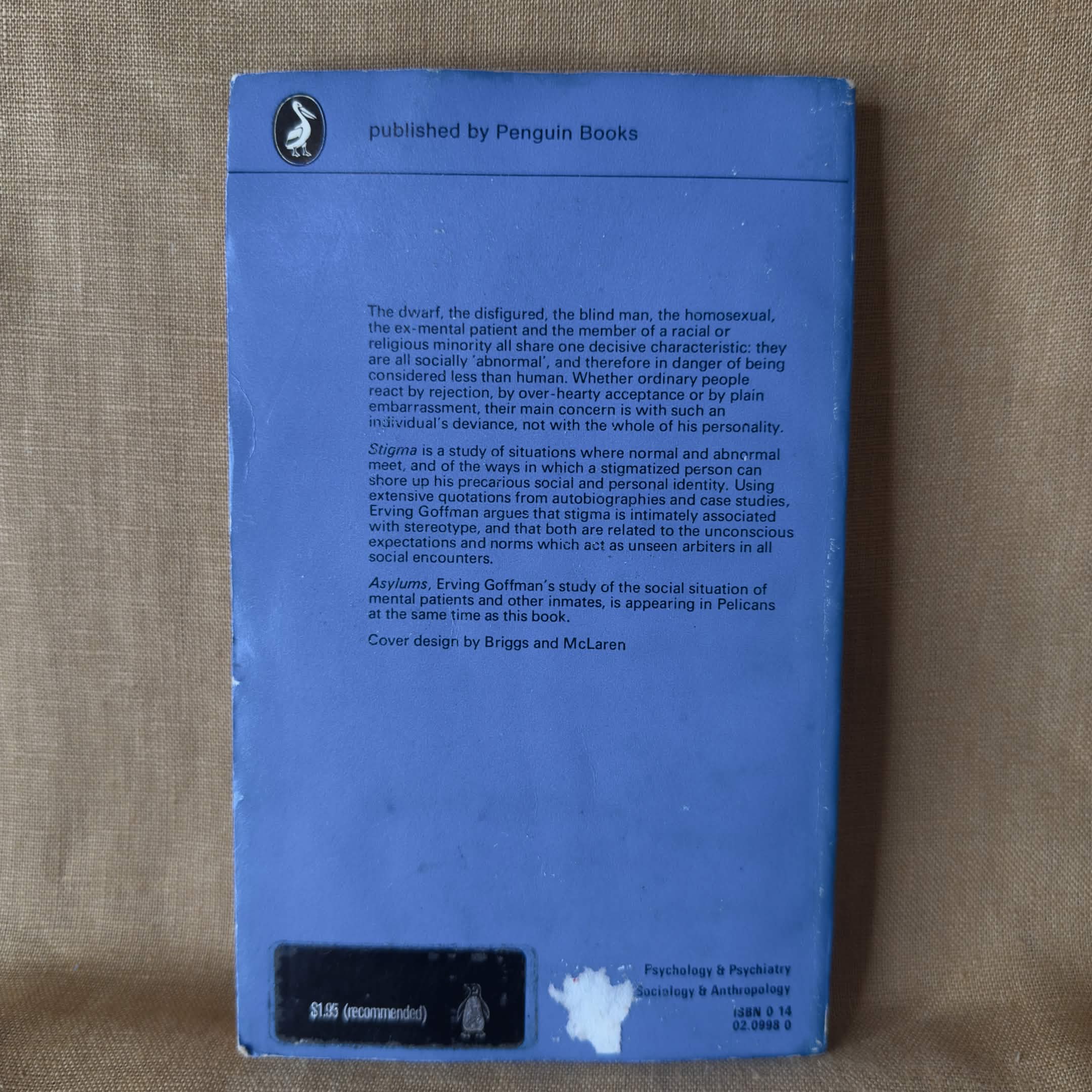 Stigma: Notes on the Management of Spoiled Identity — Erving Goffman