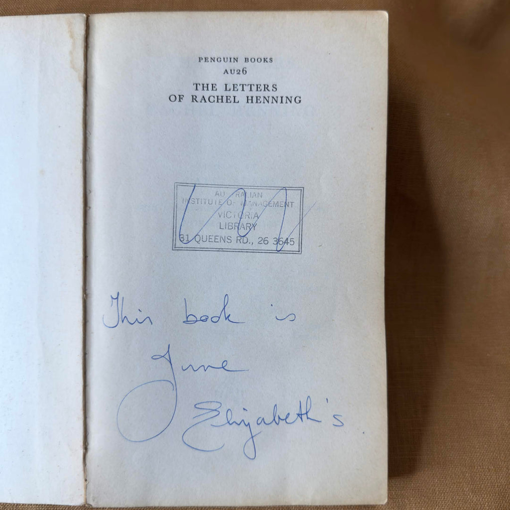 The Letters of Rachel Henning — Rachel Henning