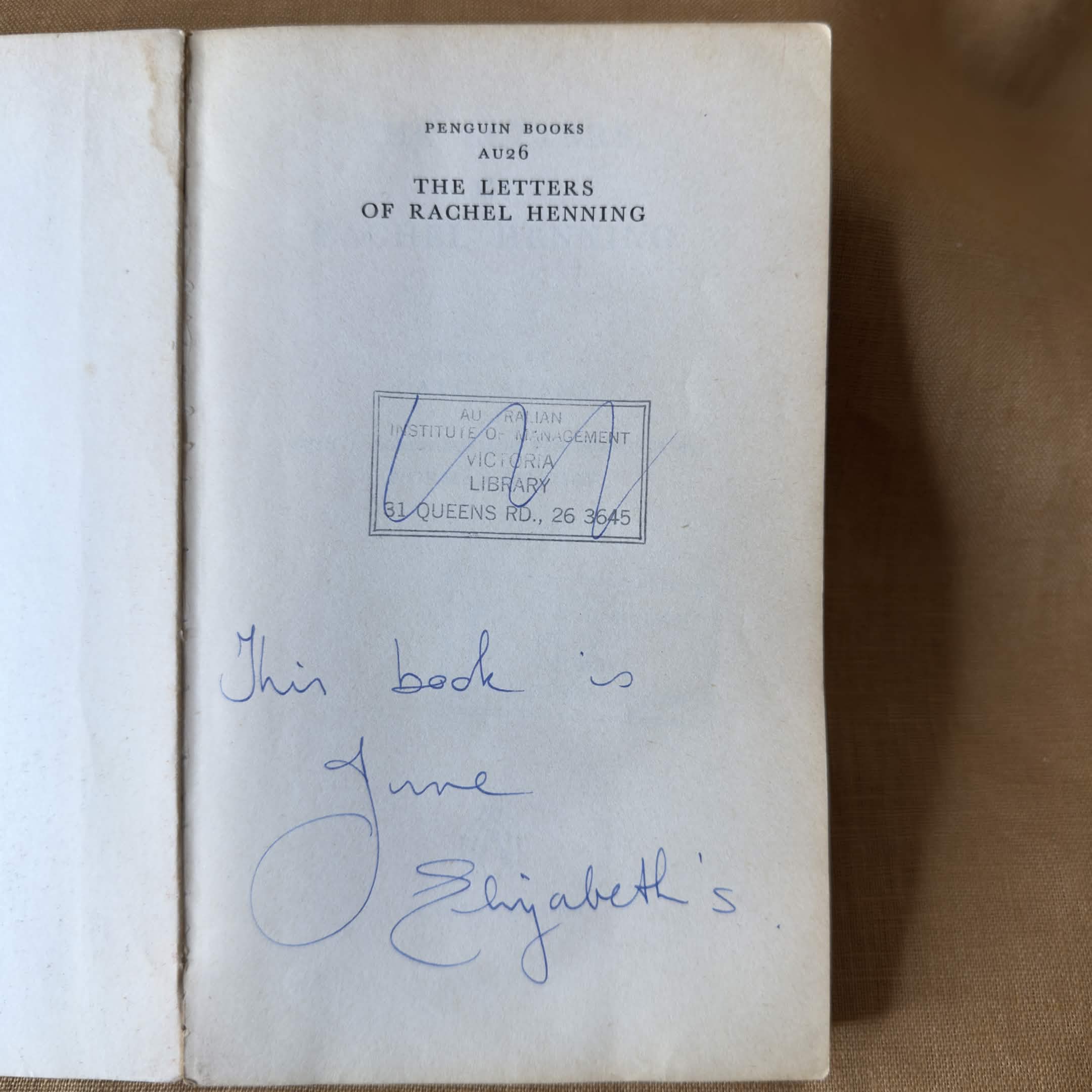 The Letters of Rachel Henning — Rachel Henning