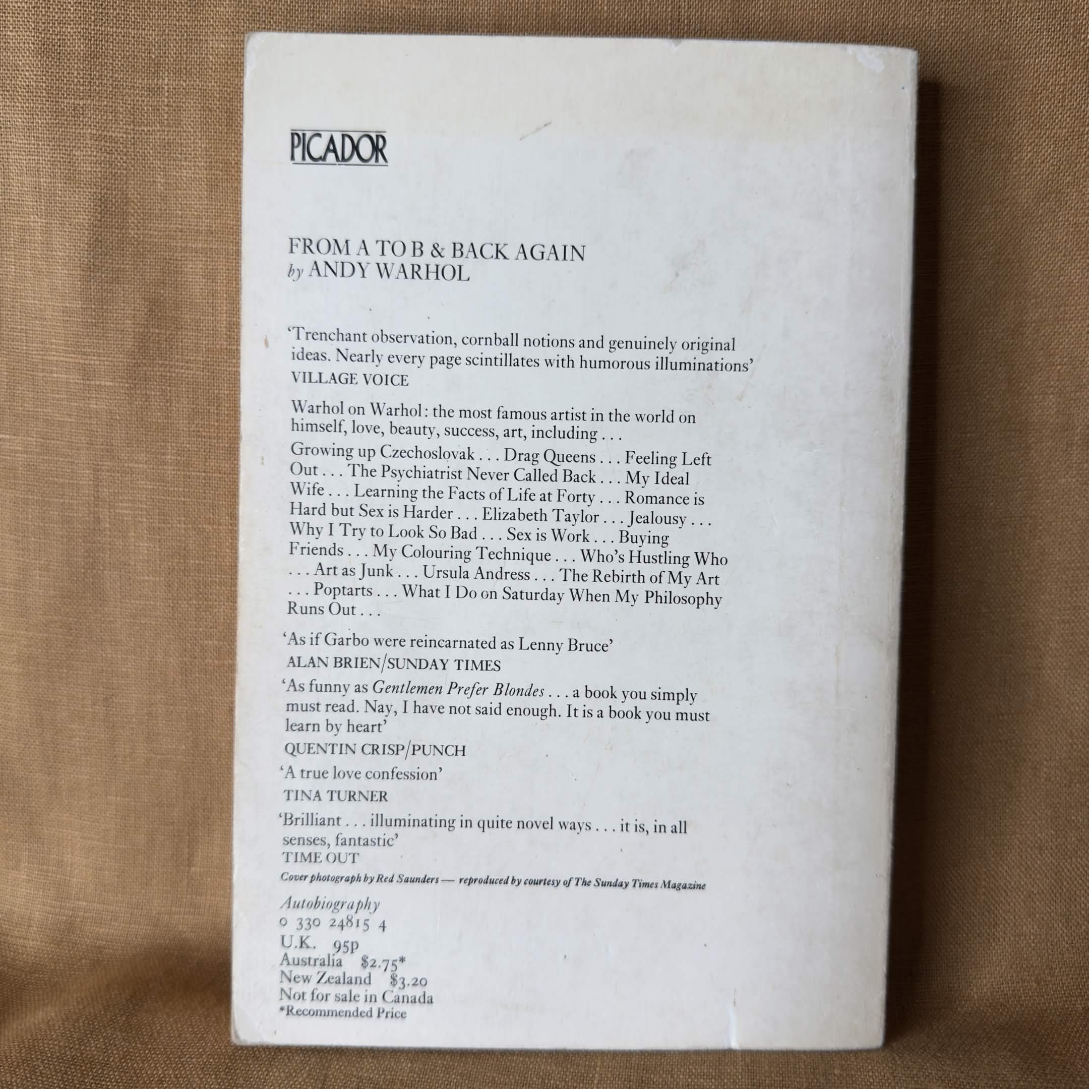 From A to B & Back Again: The Philosophy of Andy Warhol — Andy Warhol