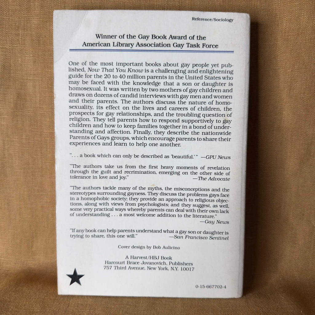 Now That You Know: What Every Parent Should Know About Homosexuality — Betty Fairchild and Nancy Hayward
