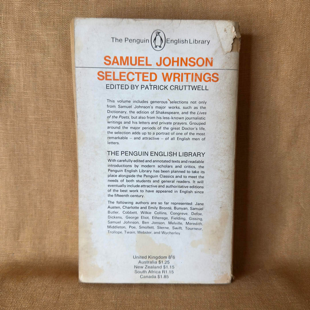 Selected Writings — Samuel Johnson