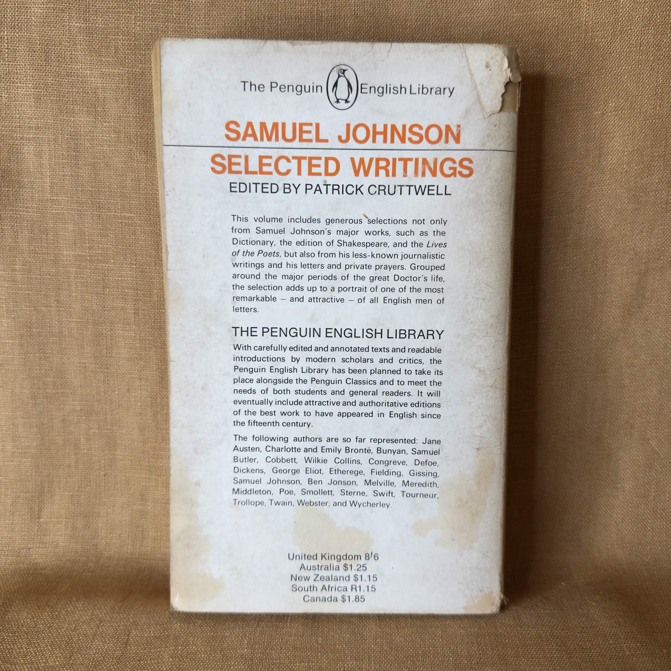 Selected Writings — Samuel Johnson