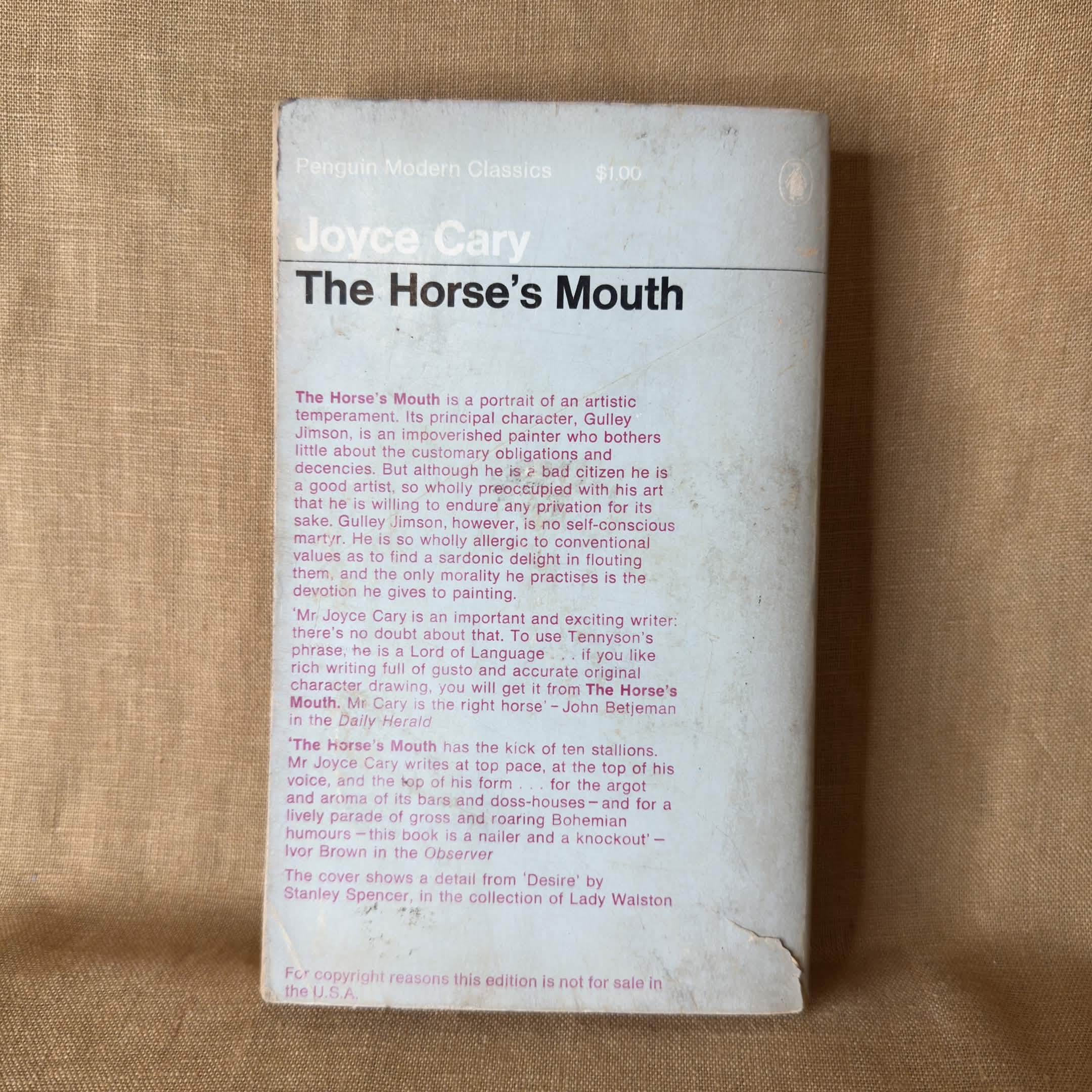 The Horse’s Mouth — Joyce Cary