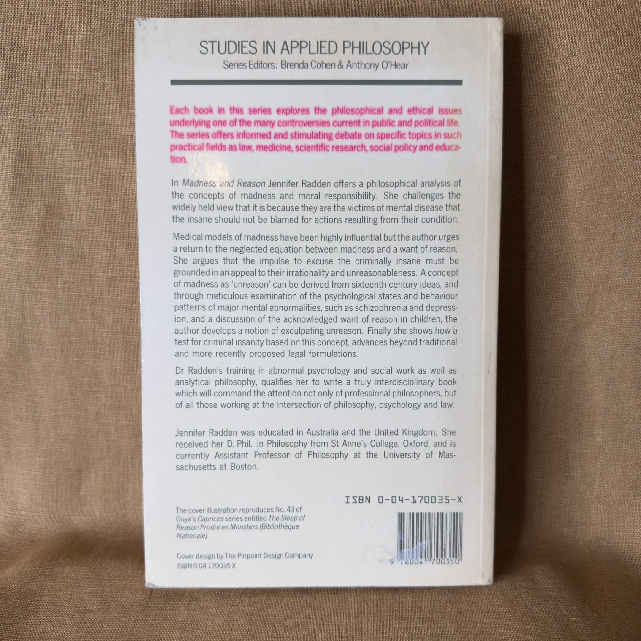 Madness and Reason — Jennifer Radden