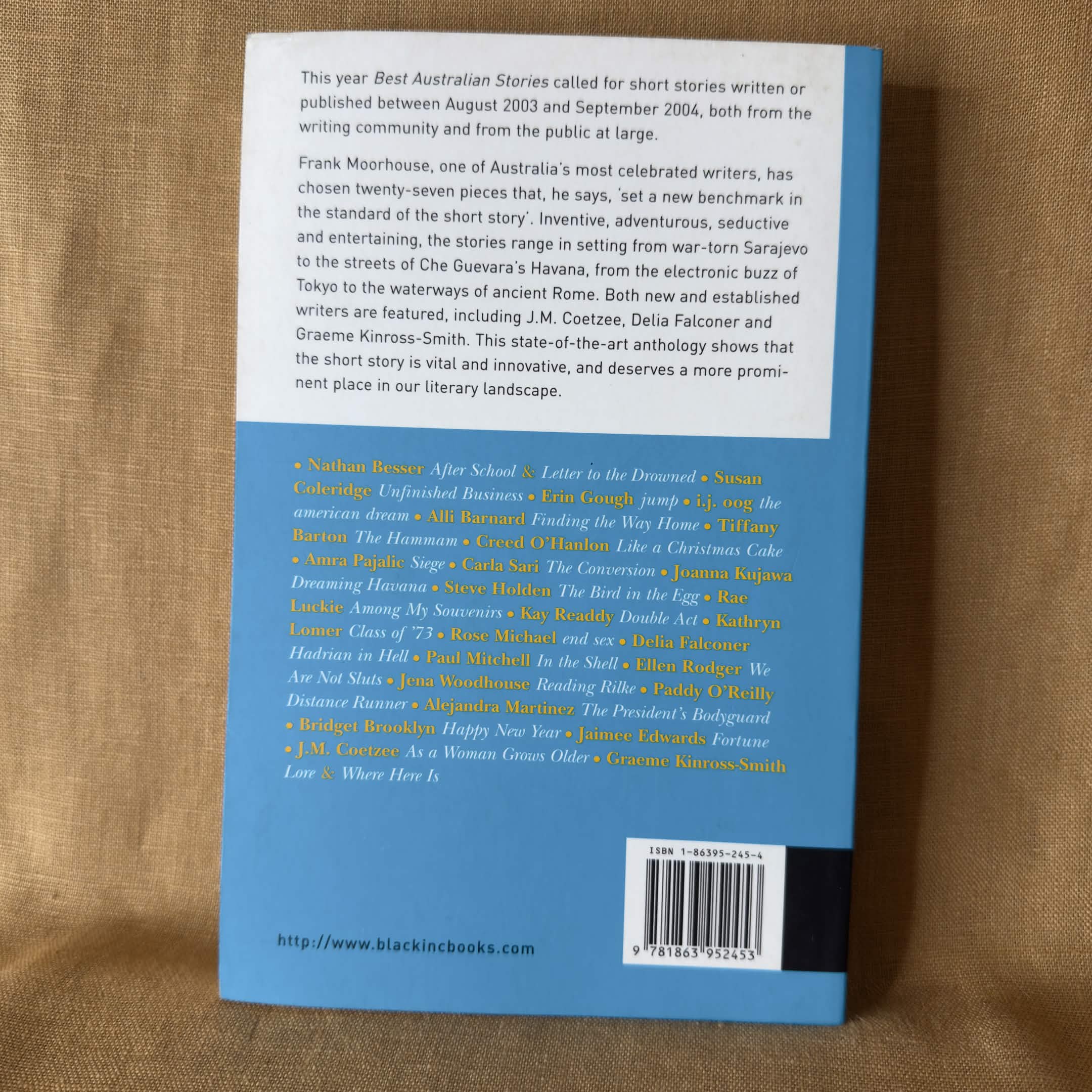 The Best Australian Stories 2004 — edited by Frank Moorhouse