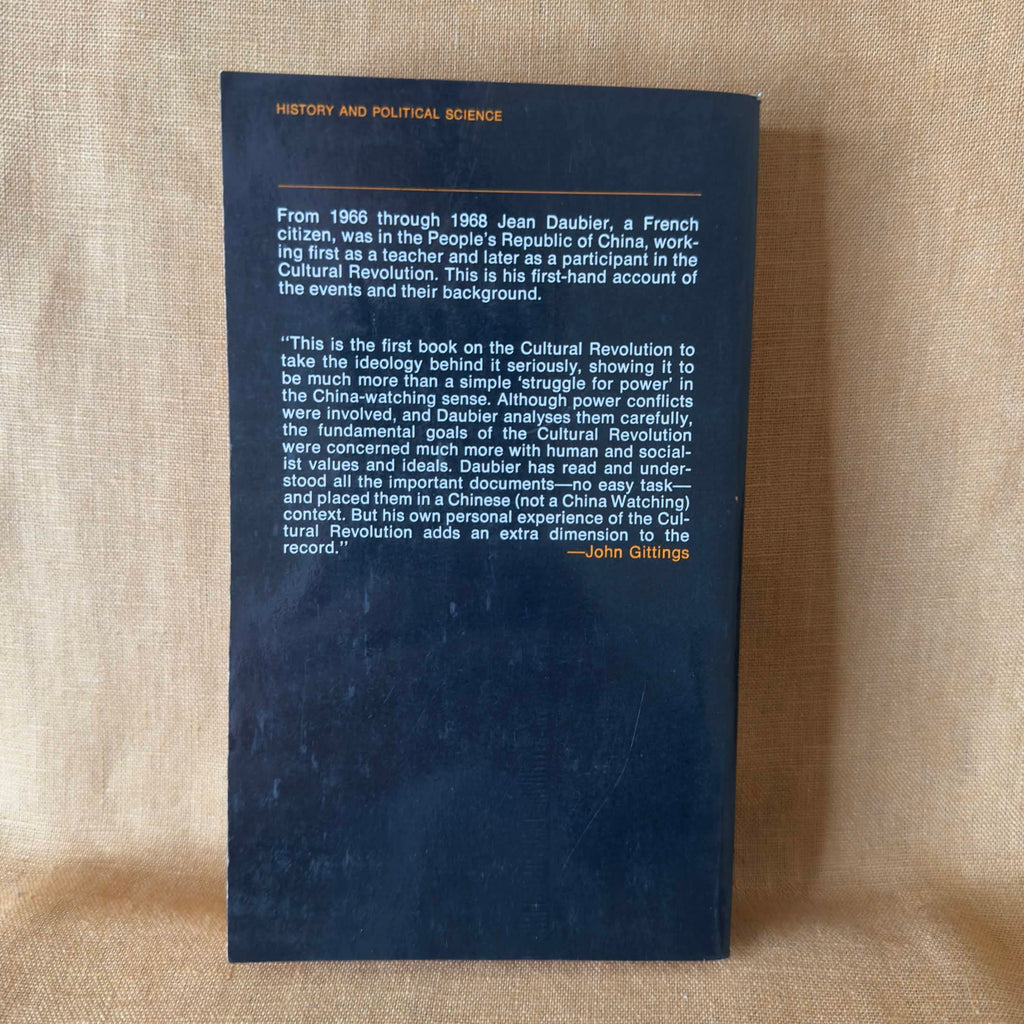 A History of the Chinese Cultural Revolution — Jean Daubier