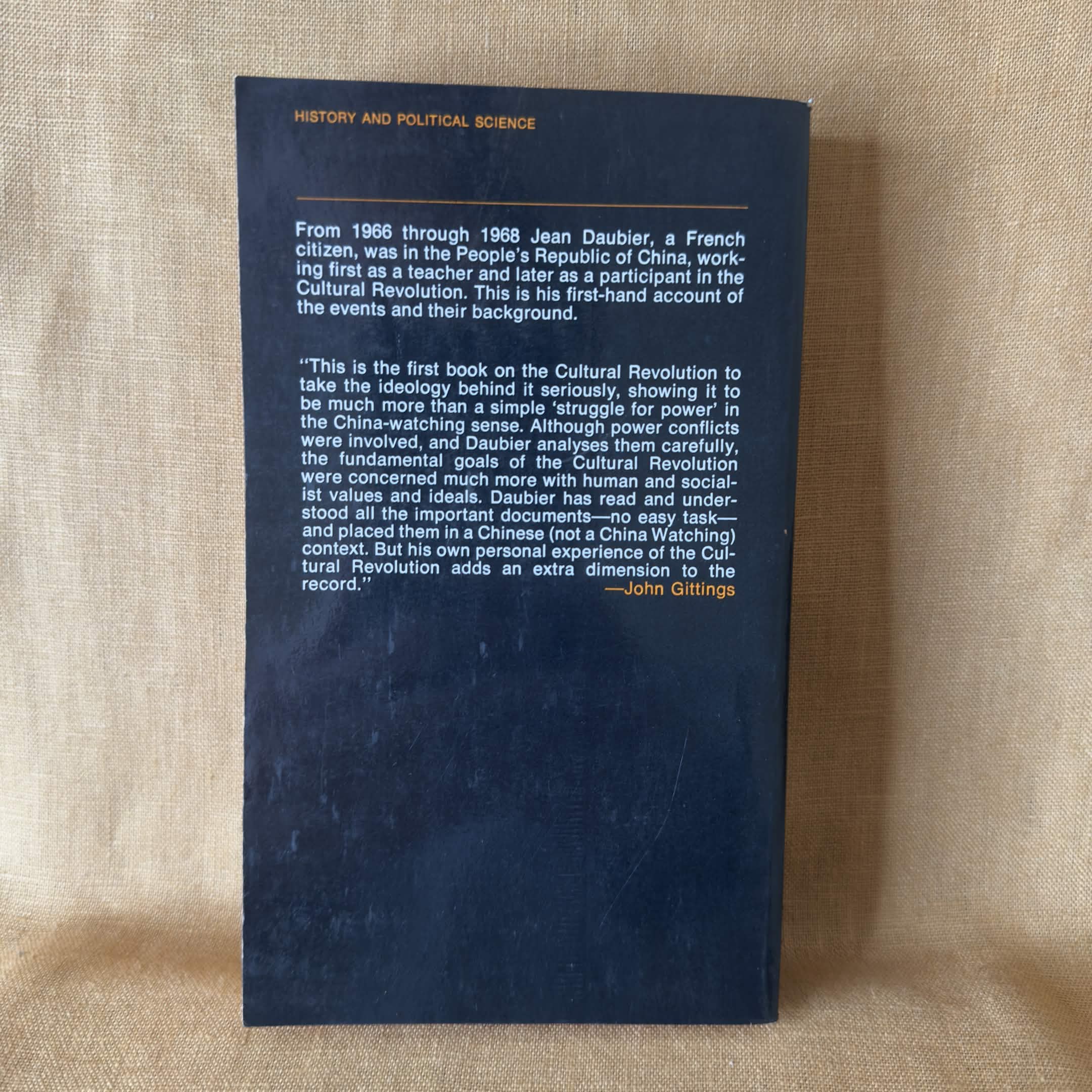 A History of the Chinese Cultural Revolution — Jean Daubier