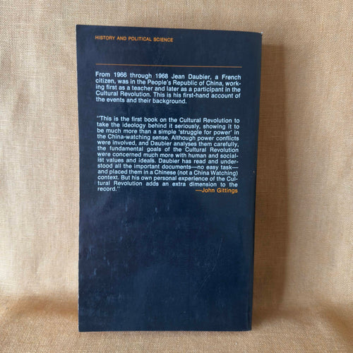 A History of the Chinese Cultural Revolution — Jean Daubier