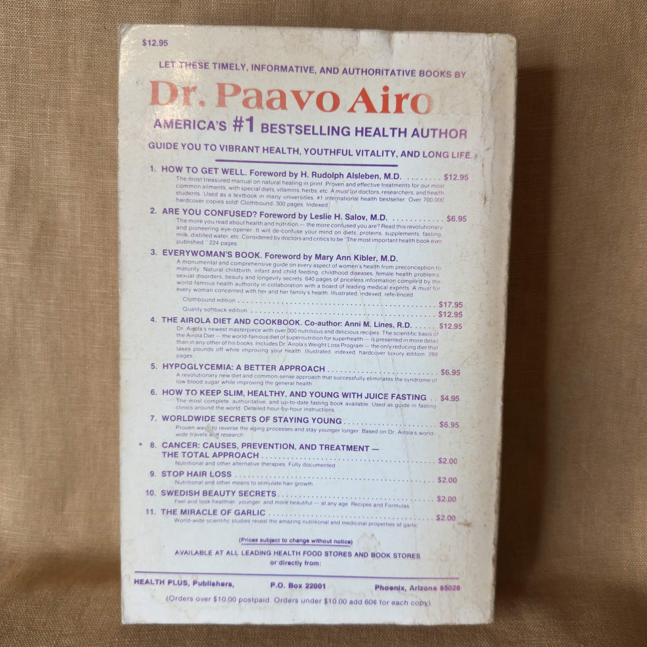 Everywoman’s Book: Dr. Airola’s Practical Guide to Holistic Health — Paavo Airola
