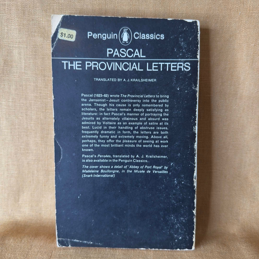 The Provincial Letters — Blaise Pascal
