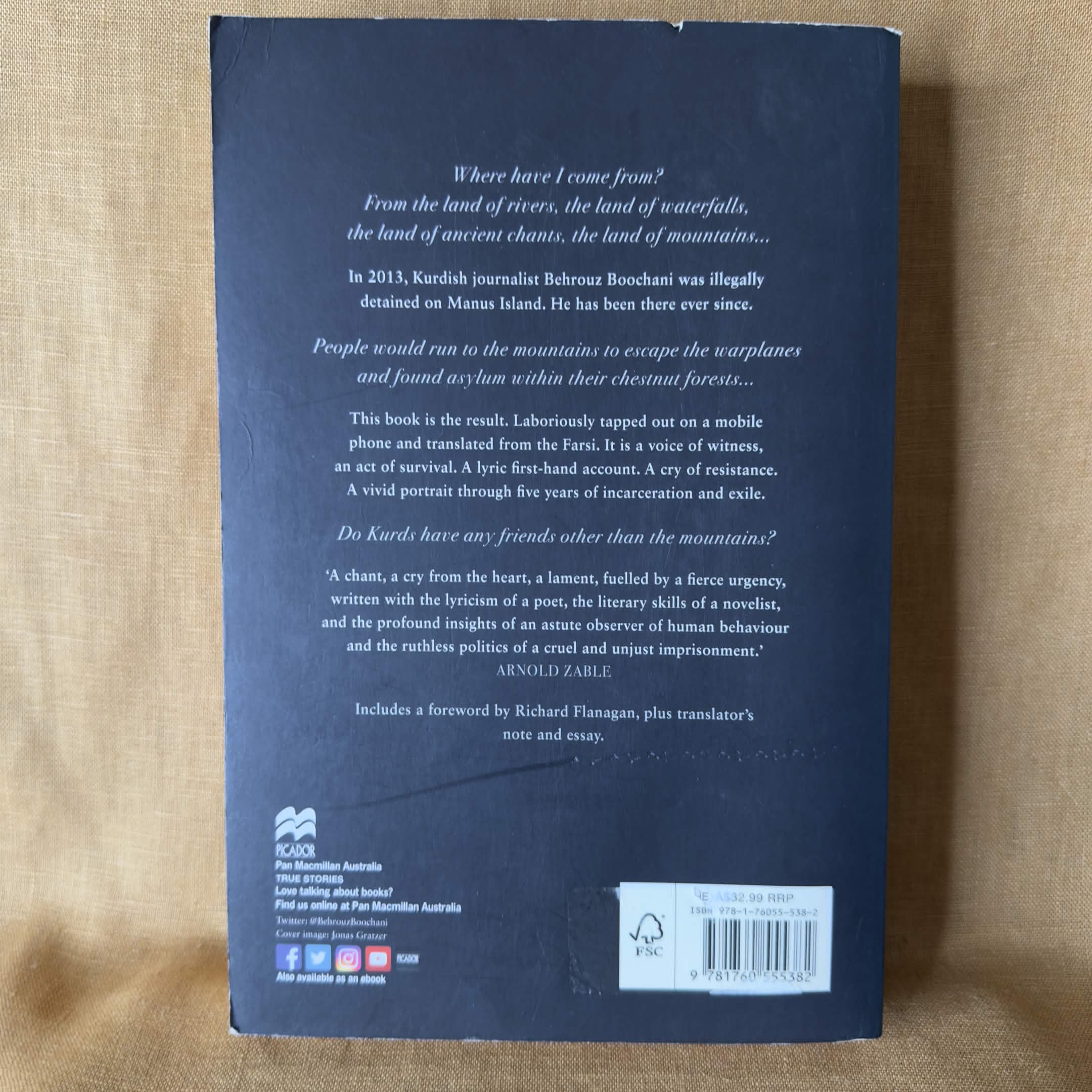 No Friend But the Mountains: Writing from Manus Prison — Behrouz Boochani