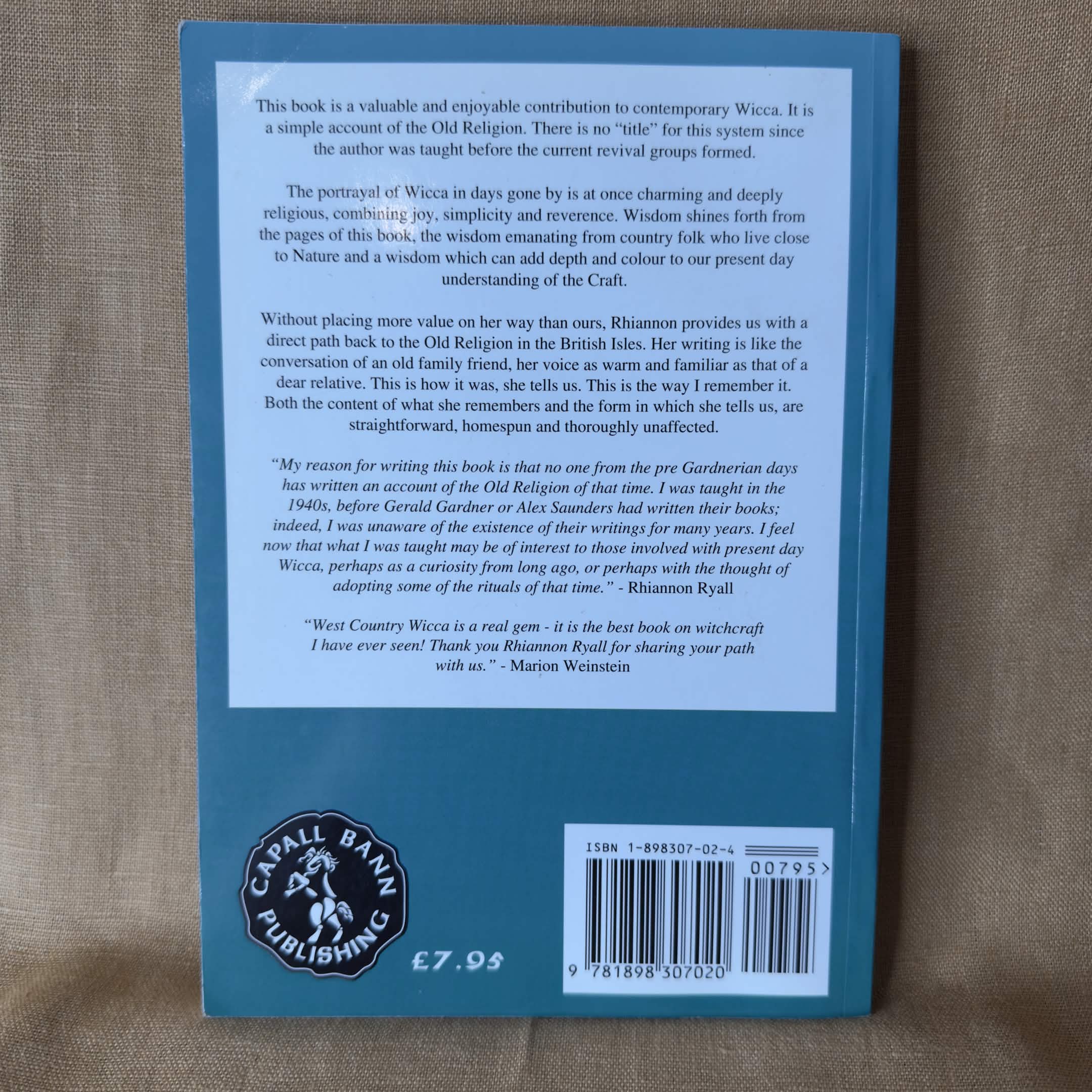 West Country Wicca: A Journal of the Old Religion — Rhiannon Ryall