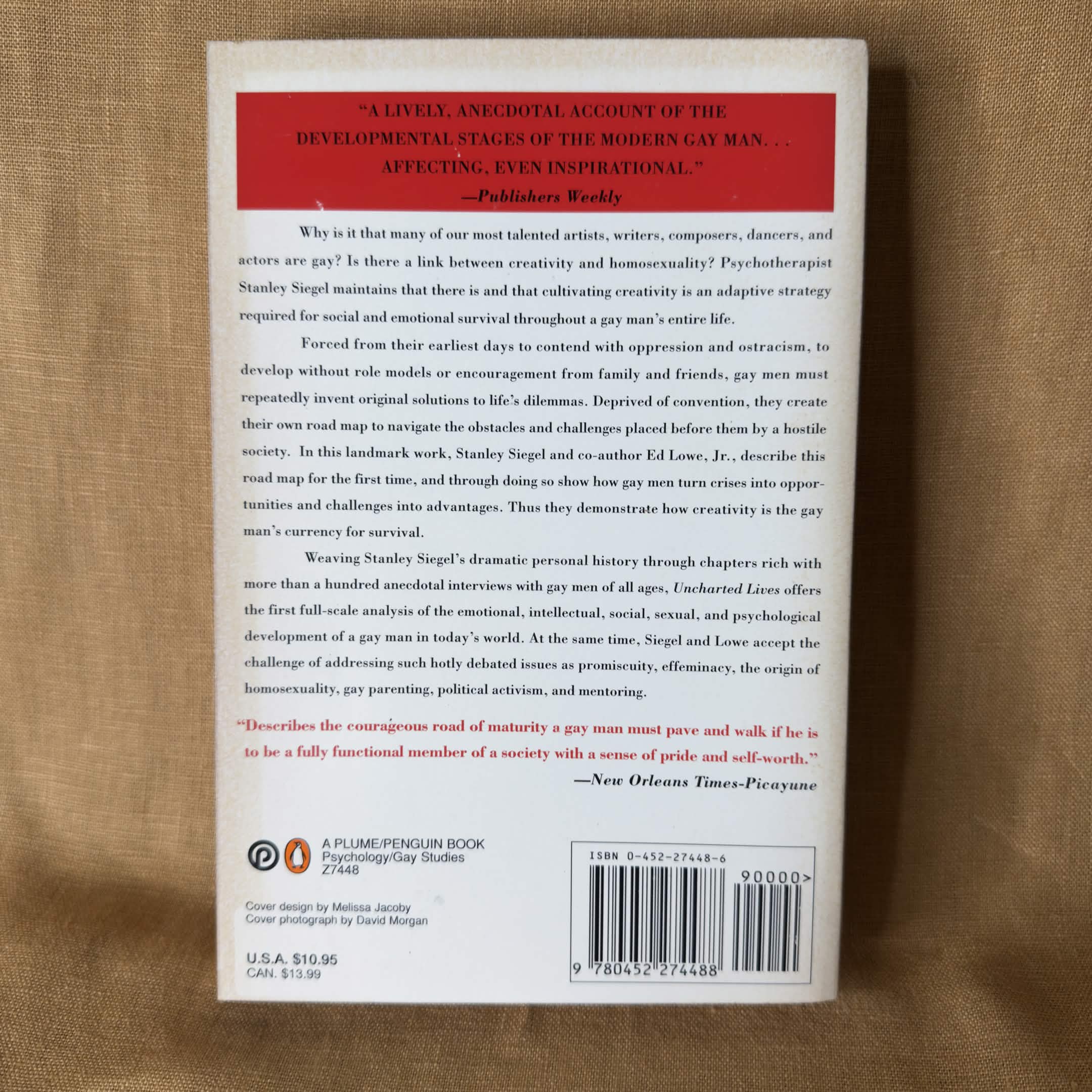 Uncharted Lives: Understanding the Life Passages of Gay Men - Stanley Siegel and Ed Lowe Jr.