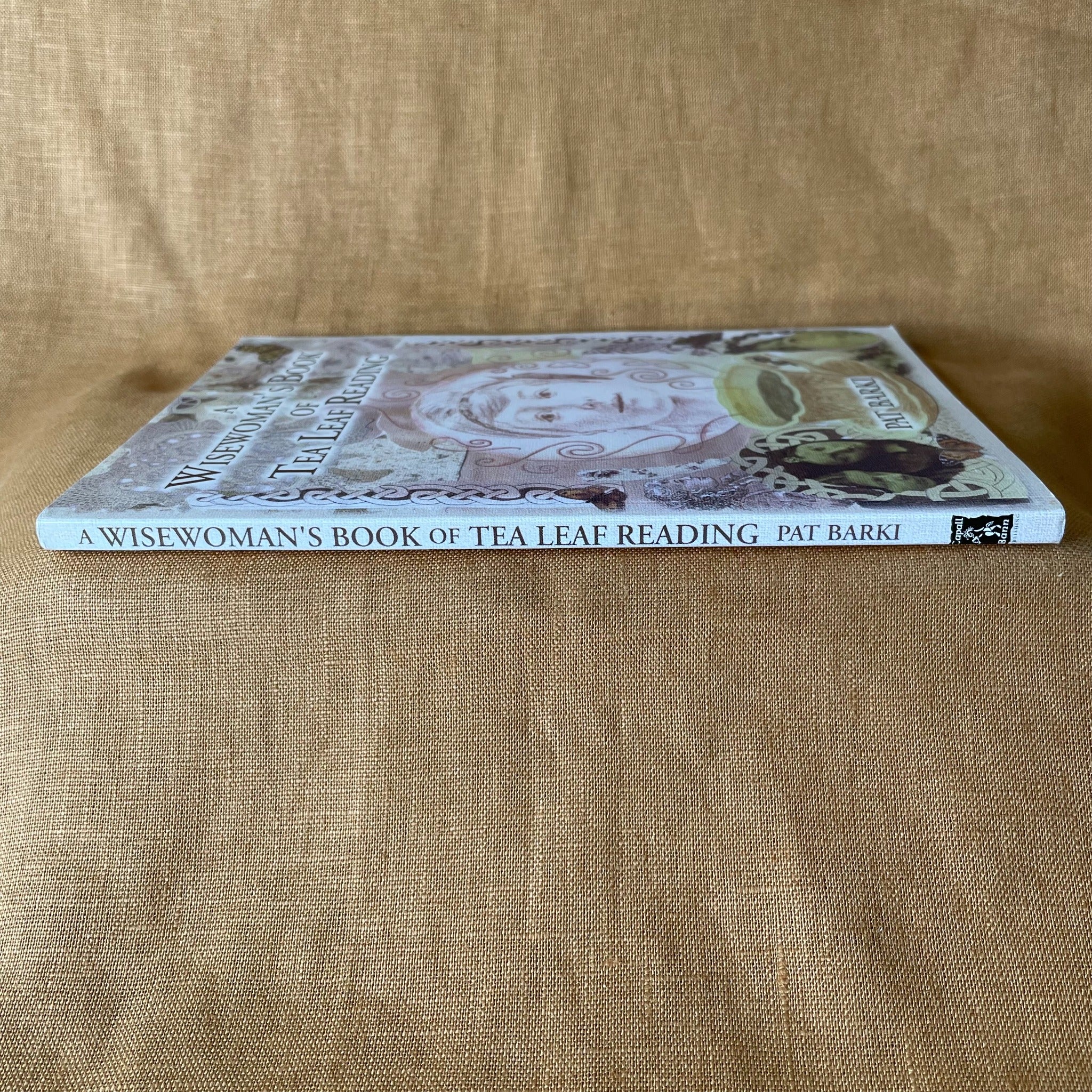 Spine of A Wisewoman's Book of Tea Leaf Reading by Pat Barki