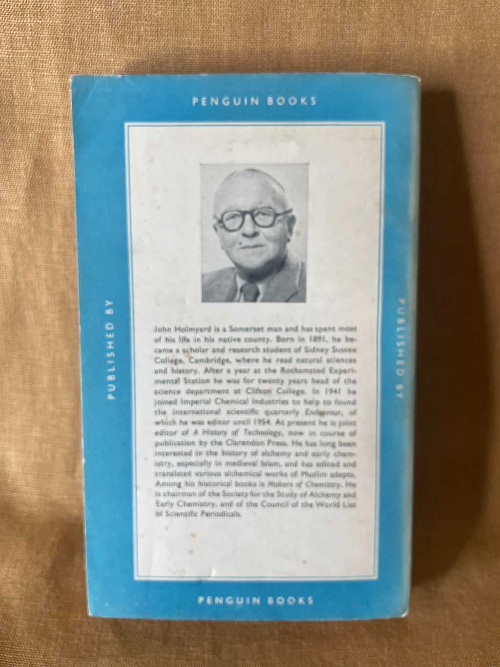 Alchemy by E. J. Holmyard, Pelican Books 1957, back cover