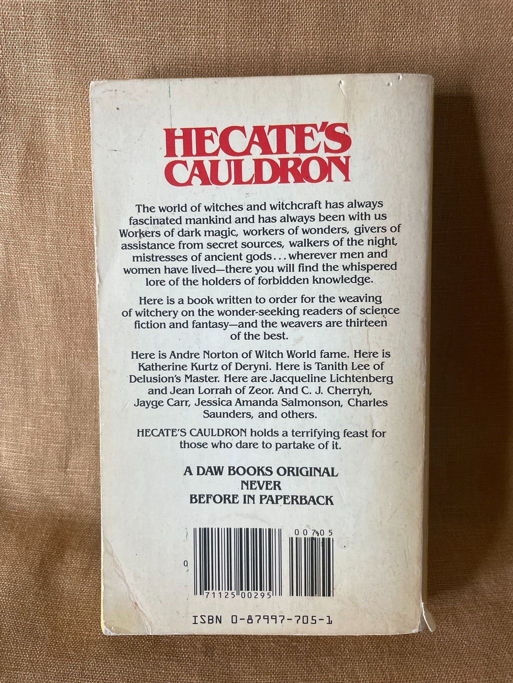 Hecate's Cauldron edited by Susan M. Shwartz back cover