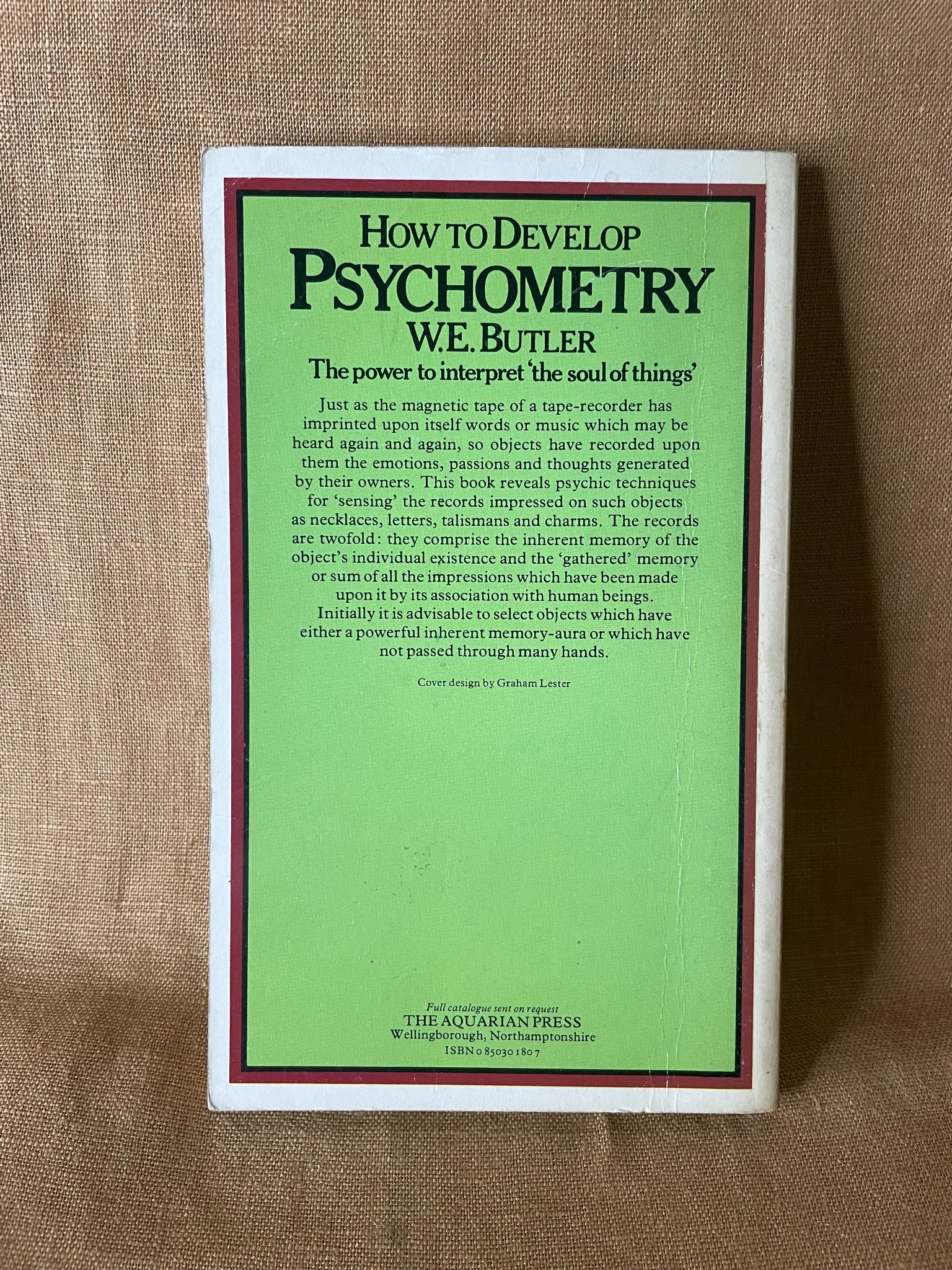 Back cover of How to Develop Psychometry by W. E. Butler