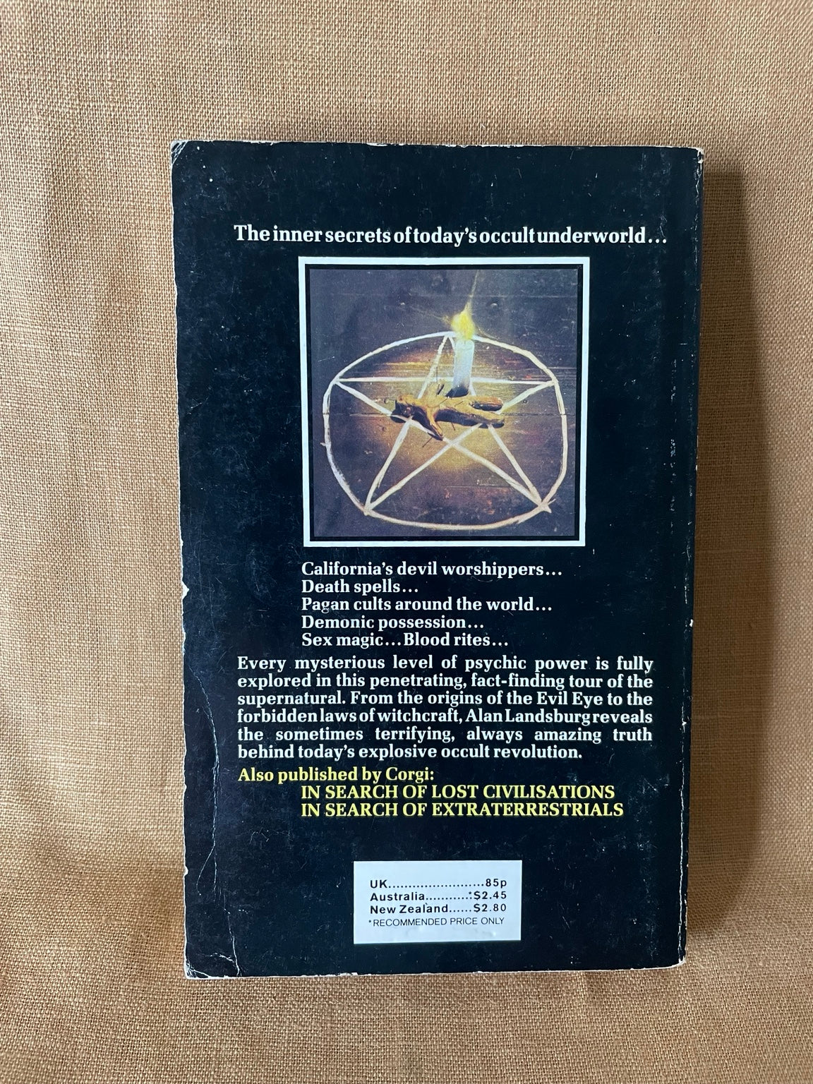 In Search of Magic and Witchcraft by Alan Landsburg, Corgi 1977 back cover
